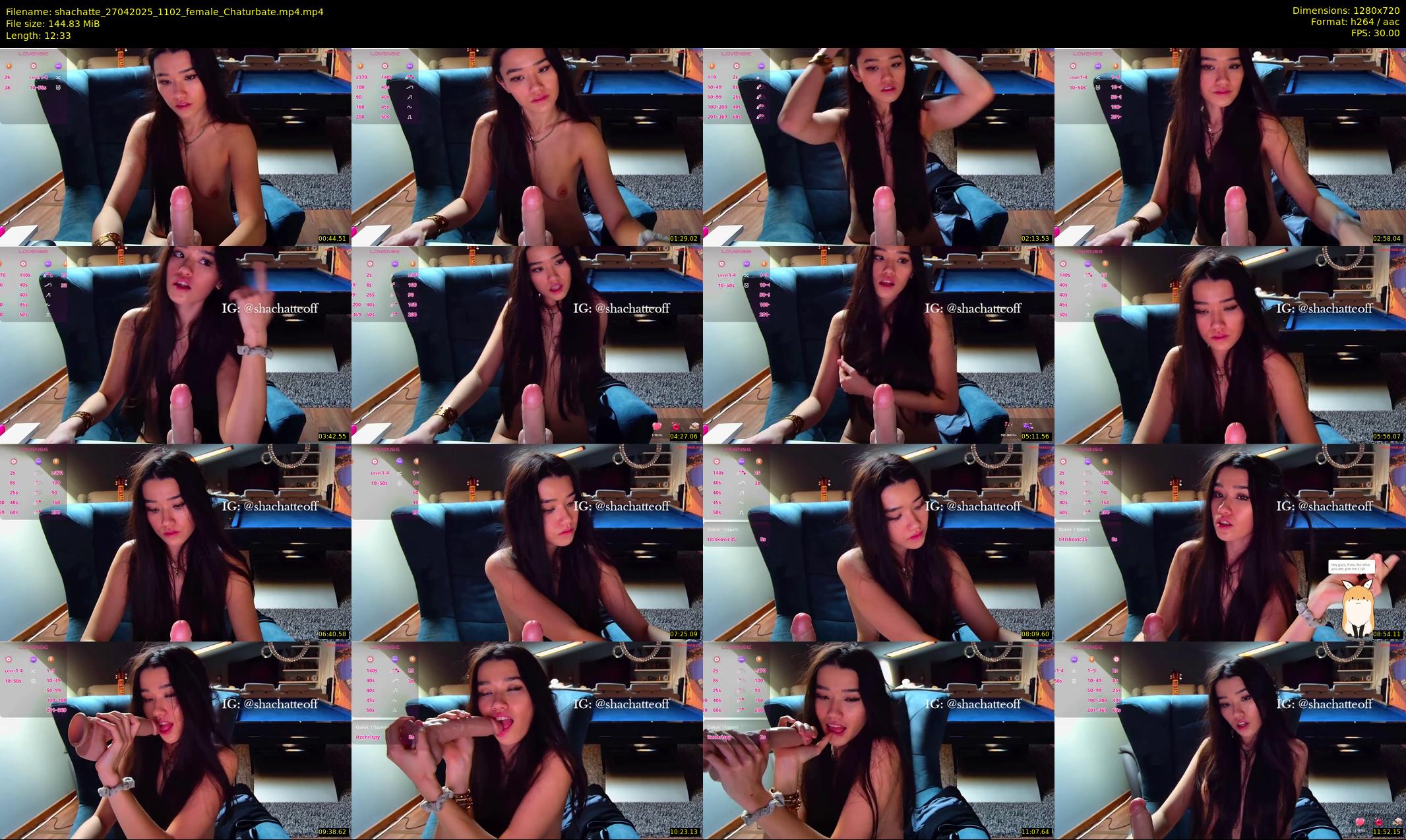 shachatte — 13 minute Chaturbate couple cam show recording, 720p, Apr 27, 2025
