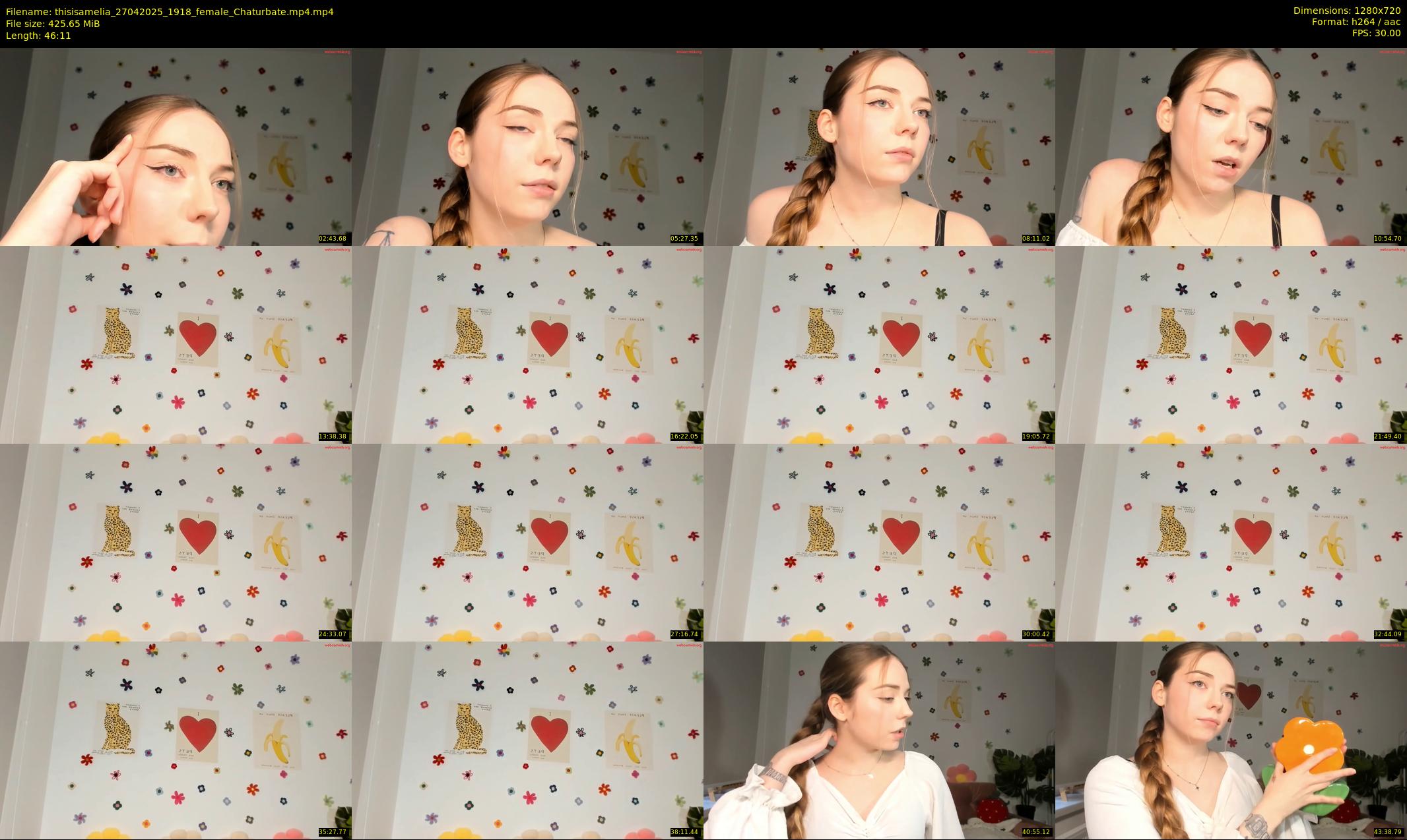 thisisamelia — 47 minute Chaturbate female cam show recording, 720p, Apr 27, 2025