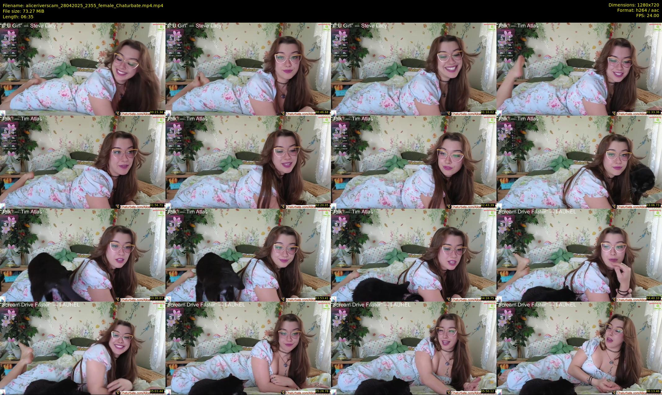 aliceriverscam — 7 minute Chaturbate female cam show recording, 720p, Apr 28, 2025