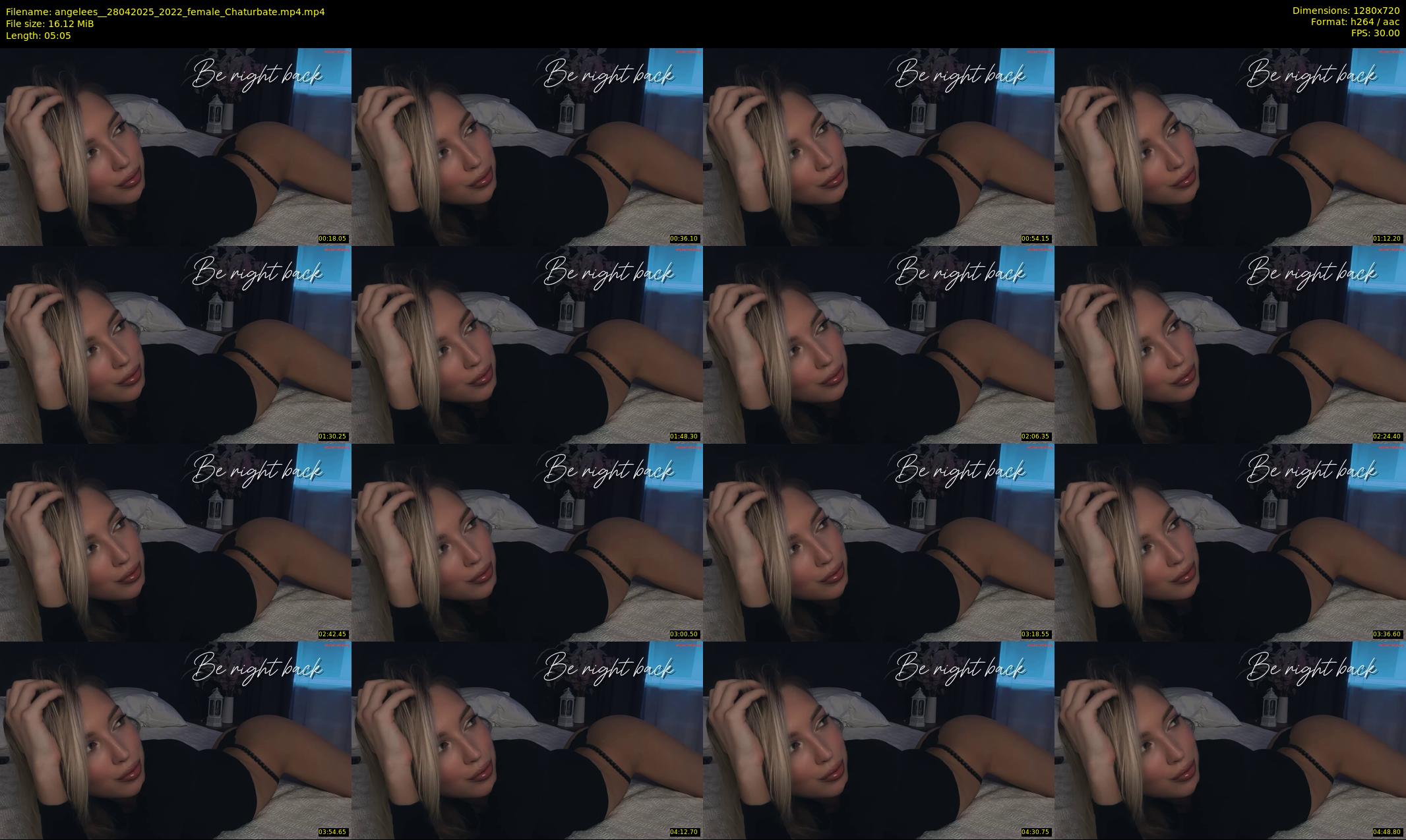 angelees_ — 6 minute Chaturbate female cam show recording, 720p, Apr 28, 2025
