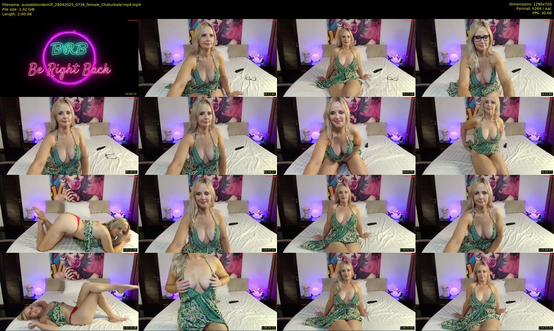aussieblondemilf — 121 minute Chaturbate female cam show recording, 720p, Apr 28, 2025