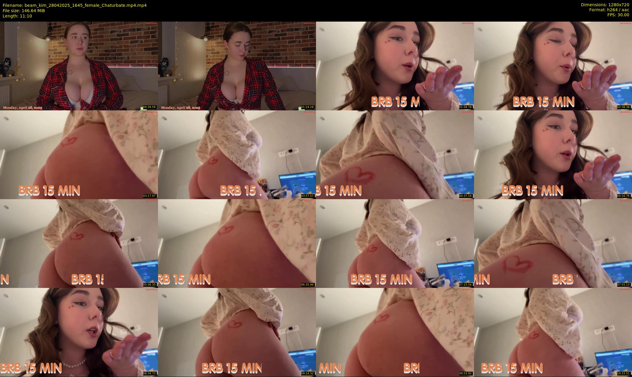 beam_kim — 12 minute Chaturbate female cam show recording, 720p, Apr 28, 2025