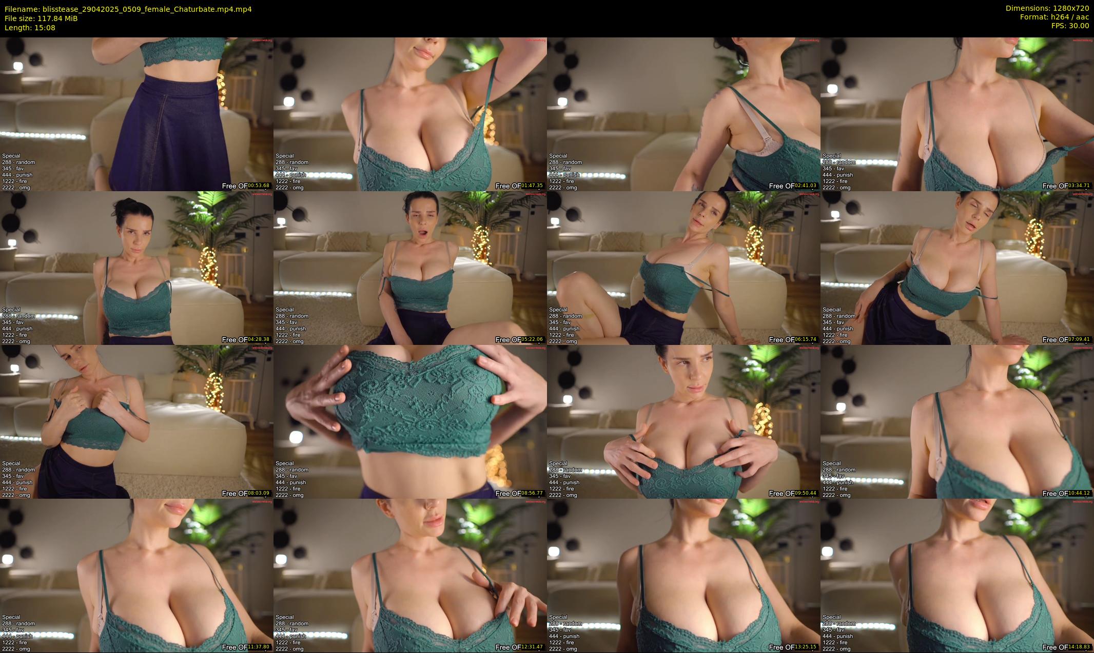 blisstease — 16 minute Chaturbate female cam show recording, 720p, Apr 29, 2025