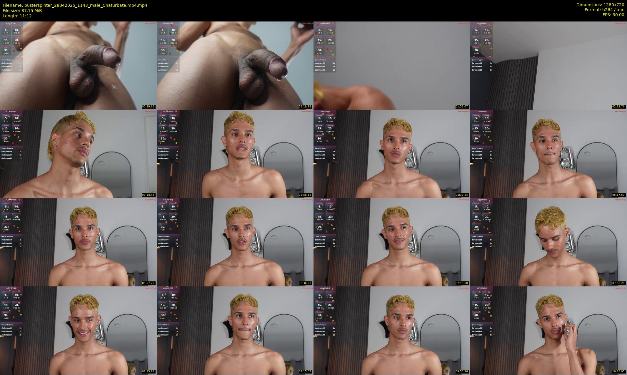 busterspinter — 12 minute Chaturbate male cam show recording, 720p, Apr 28, 2025