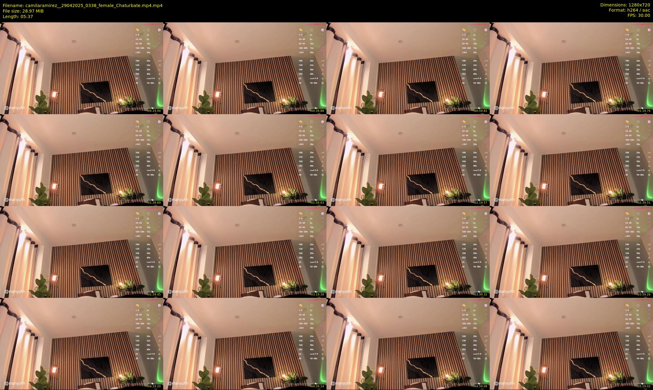 camilaramirez_ — 6 minute Chaturbate female cam show recording, 720p, Apr 29, 2025