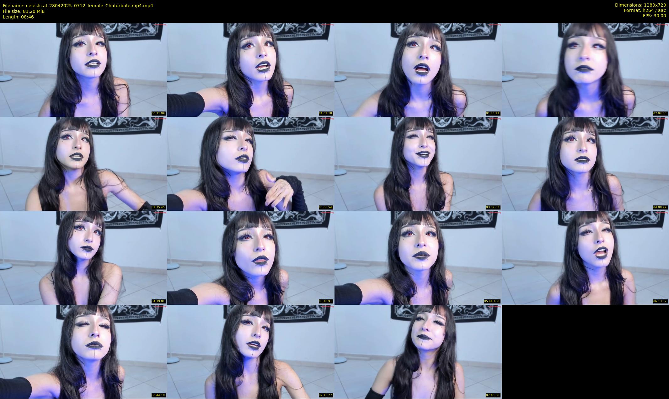 celestical — 9 minute Chaturbate female cam show recording, 720p, Apr 28, 2025