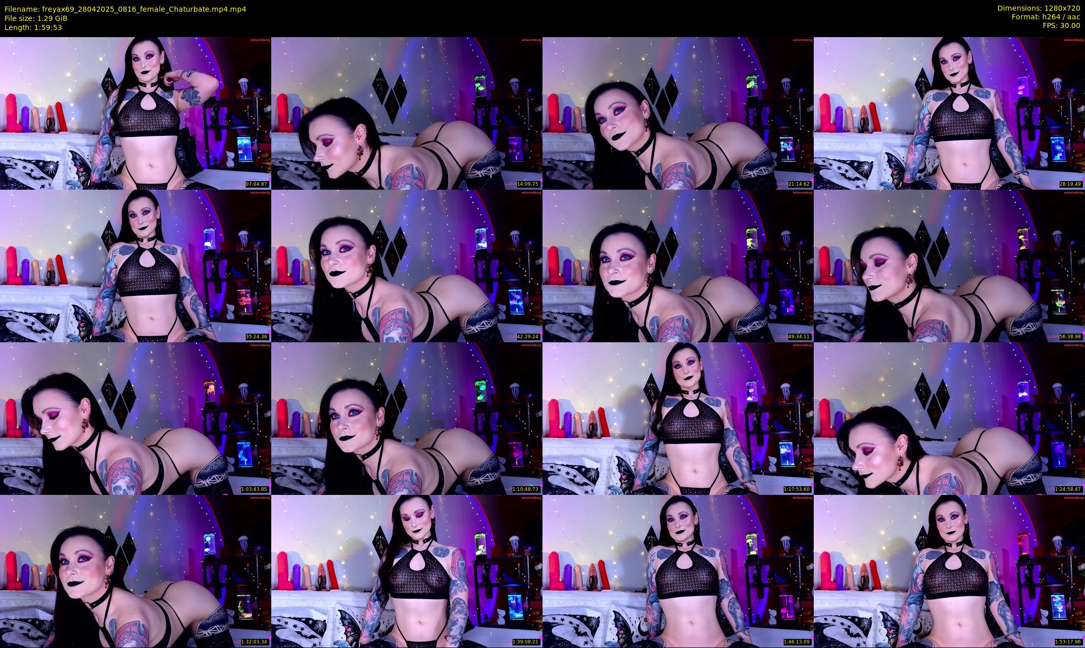 freyax69 — 120 minute Chaturbate female cam show recording, 720p, Apr 28, 2025