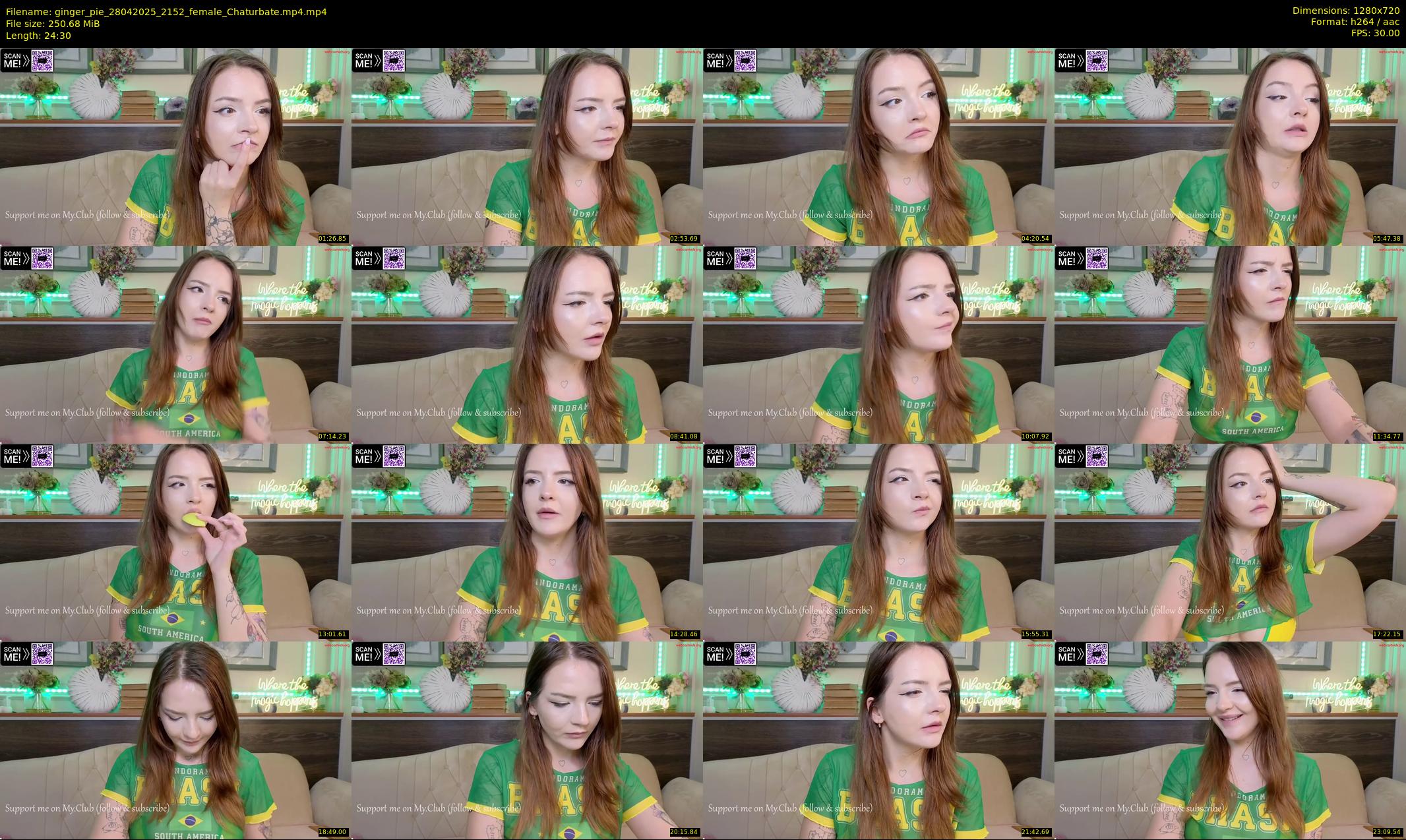 ginger_pie — 25 minute Chaturbate female cam show recording, 720p, Apr 28, 2025