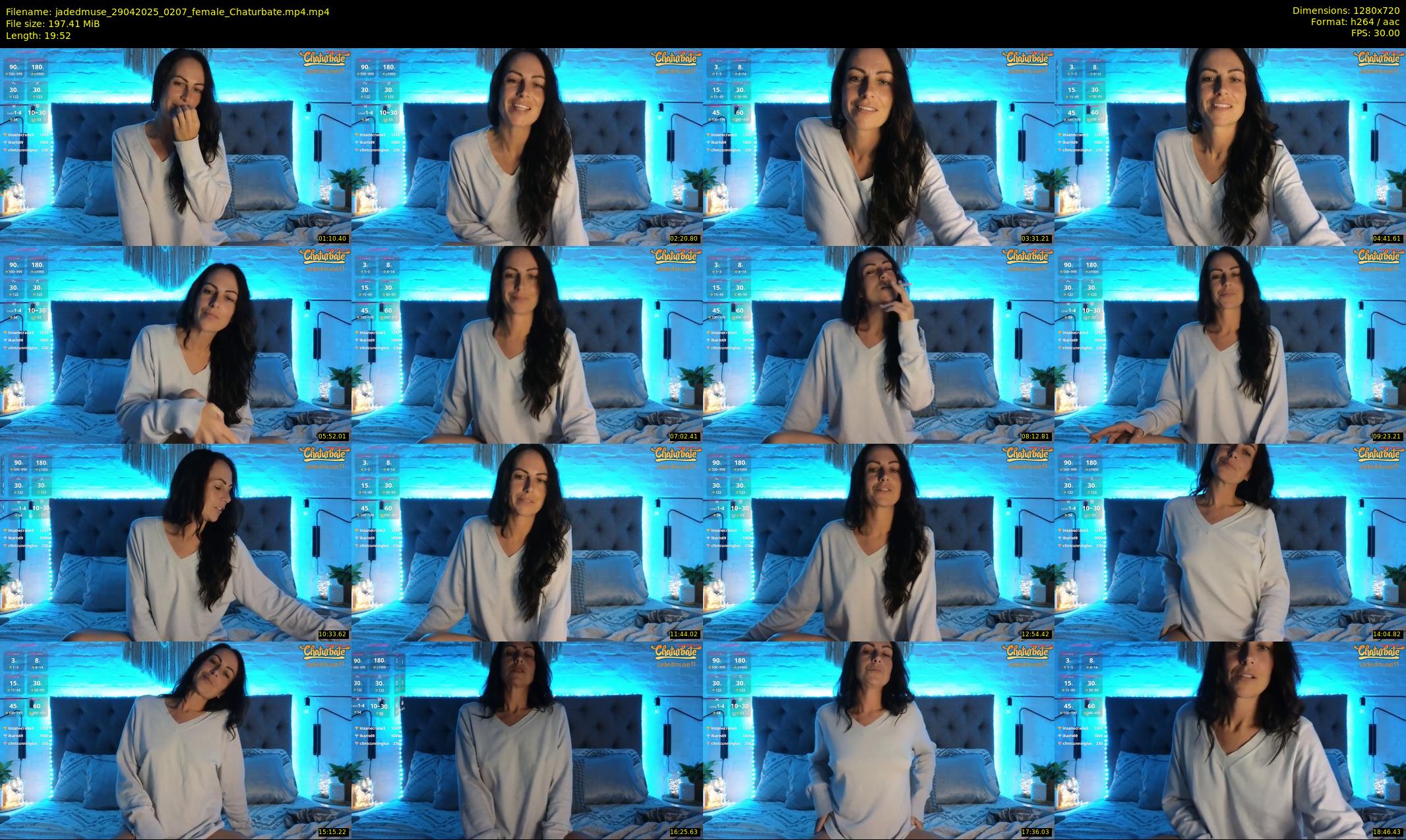 jadedmuse — 20 minute Chaturbate female cam show recording, 720p, Apr 29, 2025