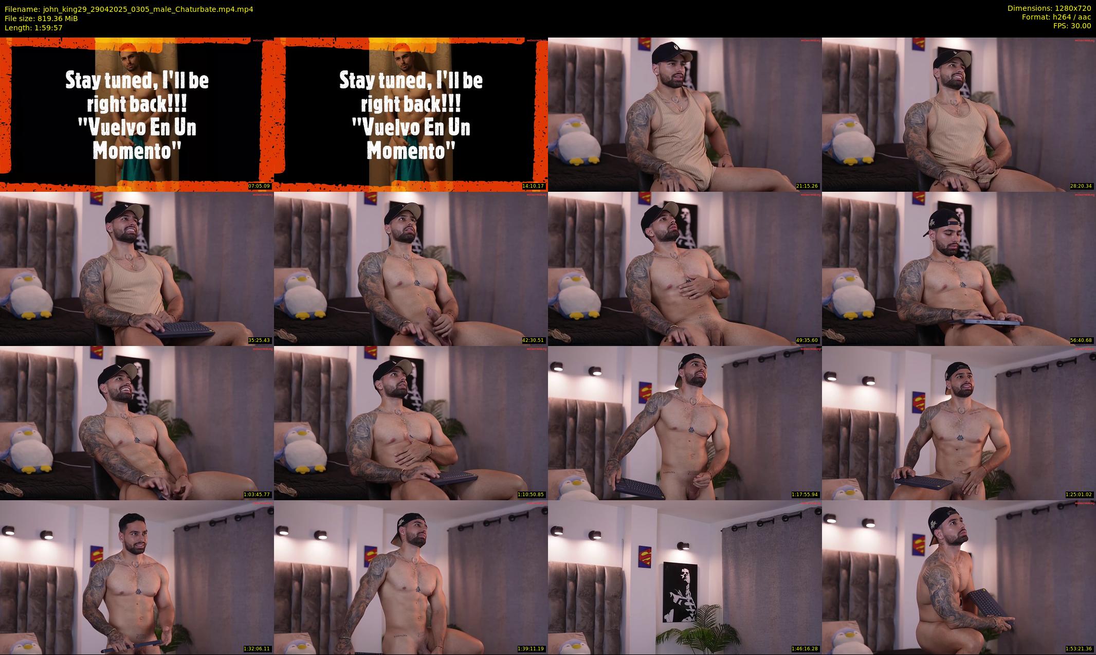 john_king29 — 120 minute Chaturbate male cam show recording, 720p, Apr 29, 2025