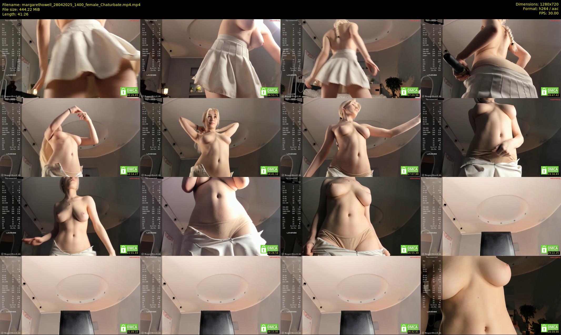 margarethowell — 42 minute Chaturbate female cam show recording, 720p, Apr 28, 2025