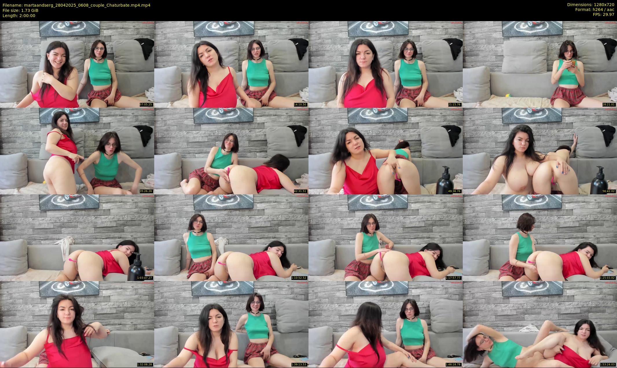 martaandserg — 120 minute Chaturbate female cam show recording, 720p, Apr 28, 2025