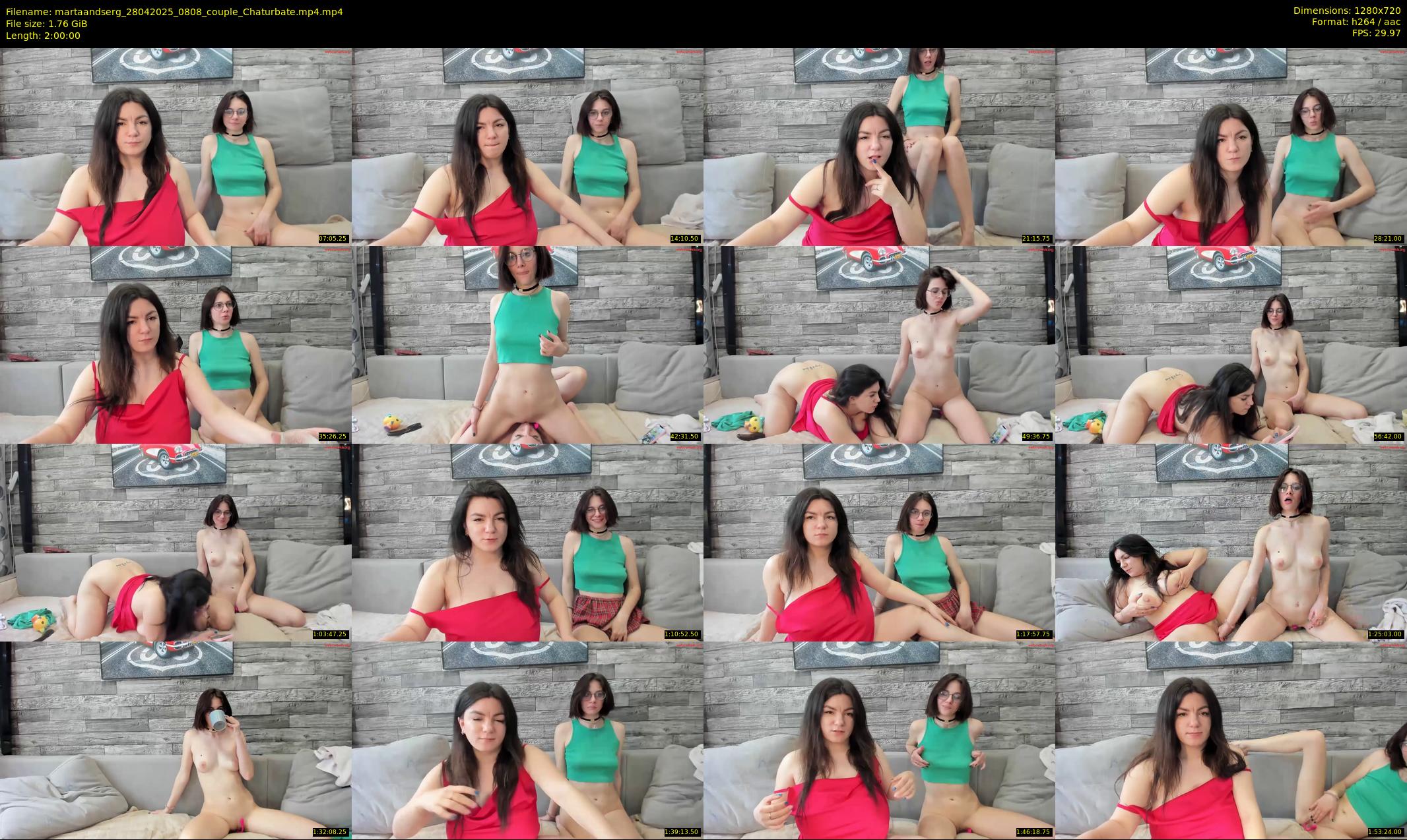 martaandserg — 120 minute Chaturbate female cam show recording, 720p, Apr 28, 2025