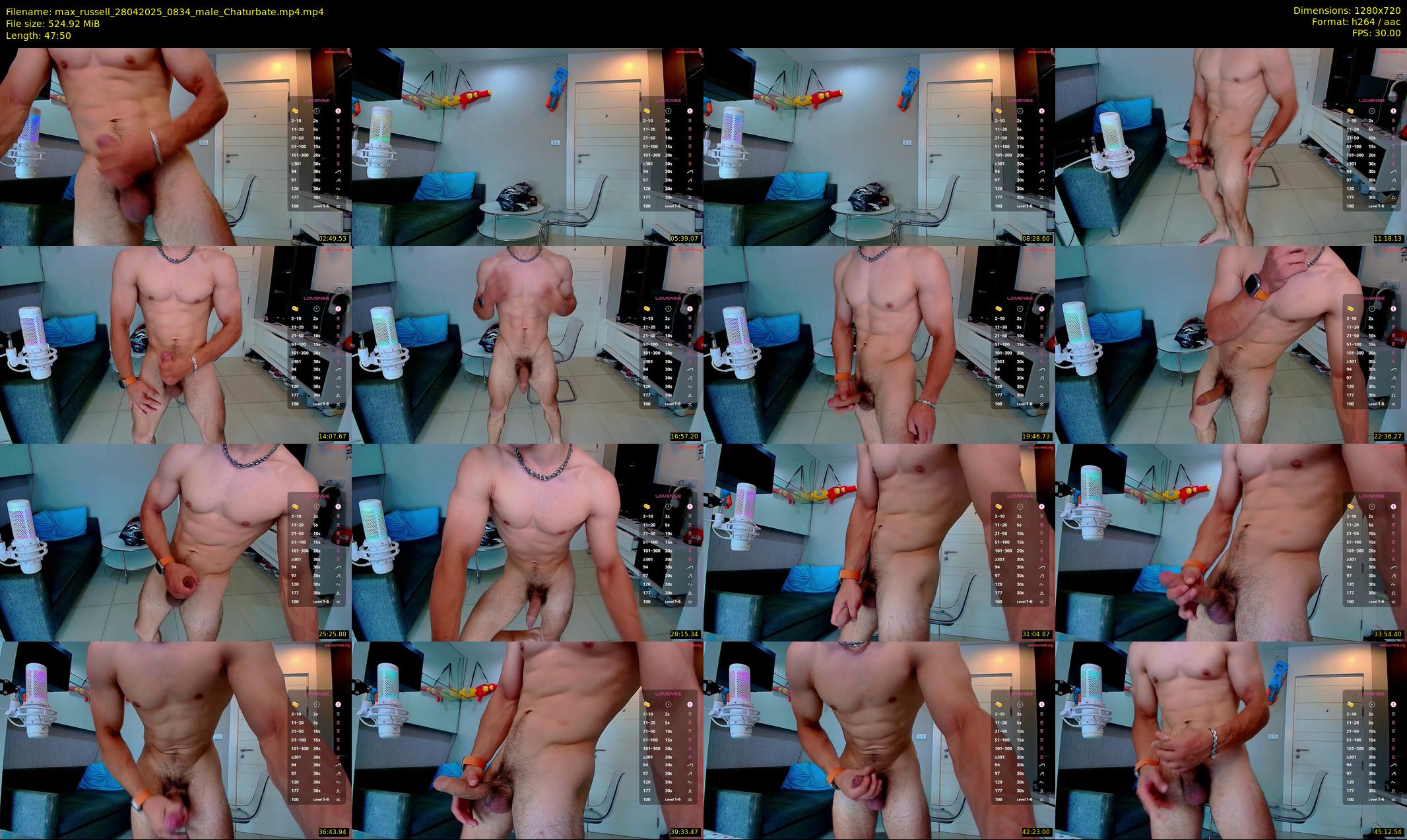 max_russell — 48 minute Chaturbate male cam show recording, 720p, Apr 28, 2025
