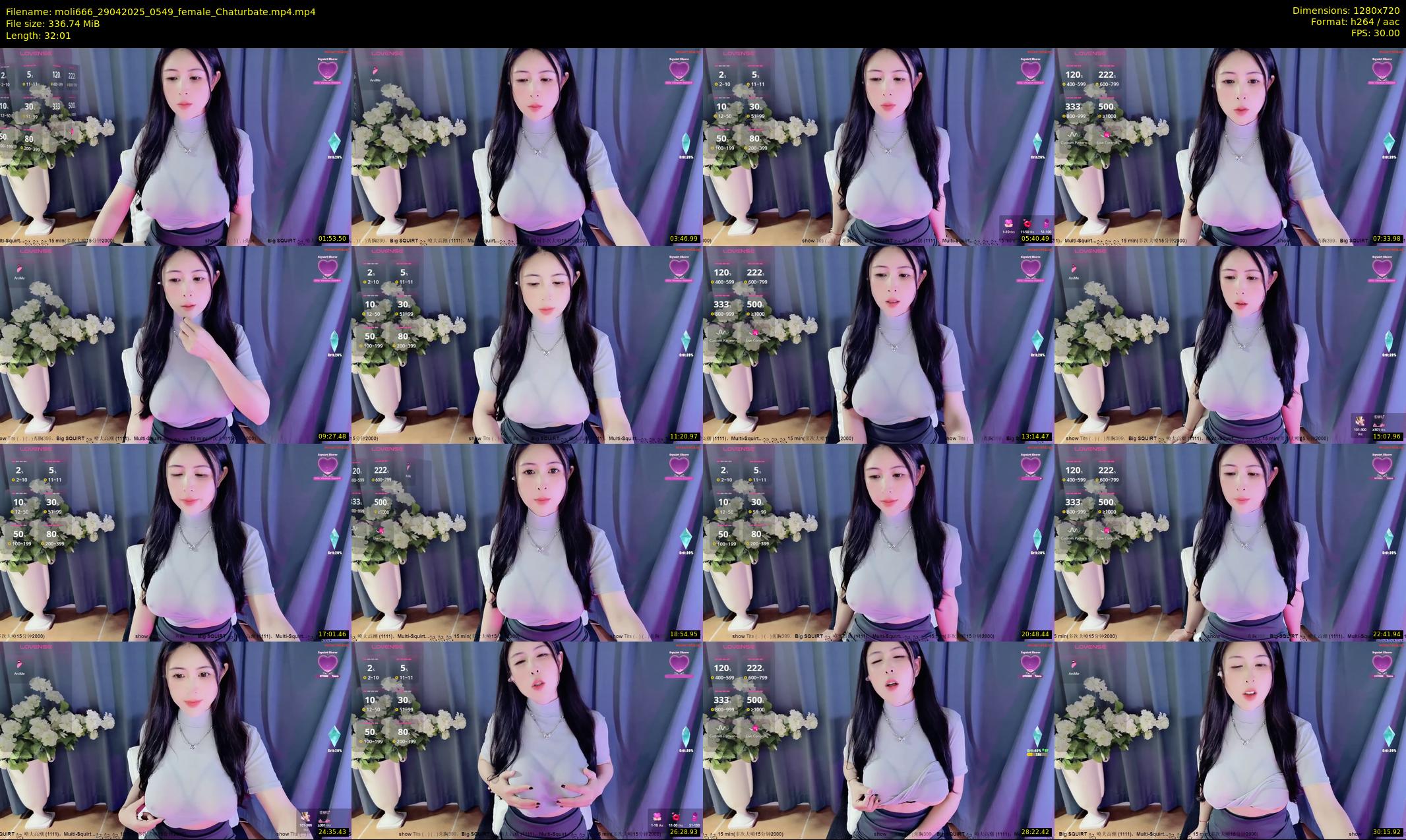 moli666 — 33 minute Chaturbate female cam show recording, 720p, Apr 29, 2025