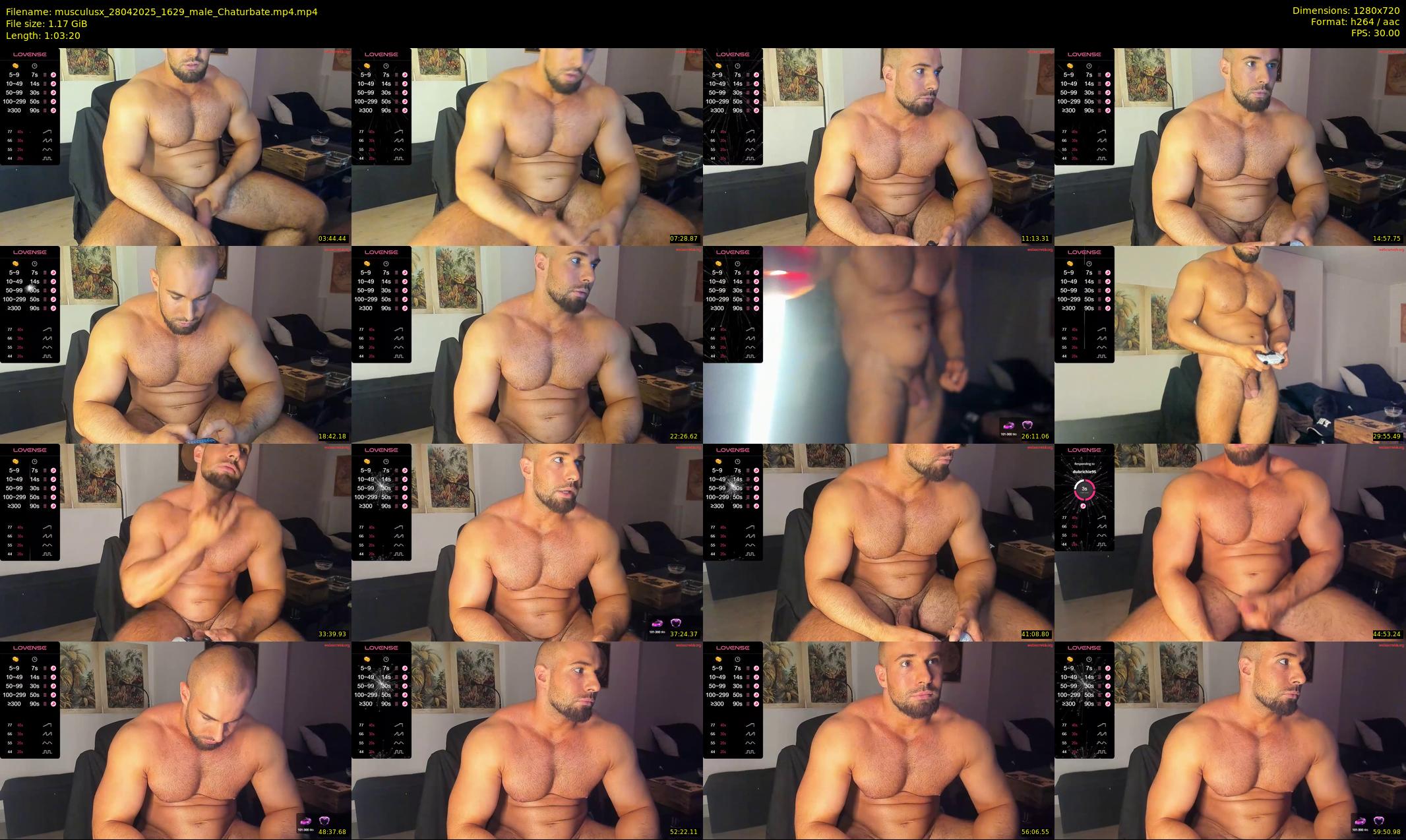 musculusx — 64 minute Chaturbate male cam show recording, 720p, Apr 28, 2025