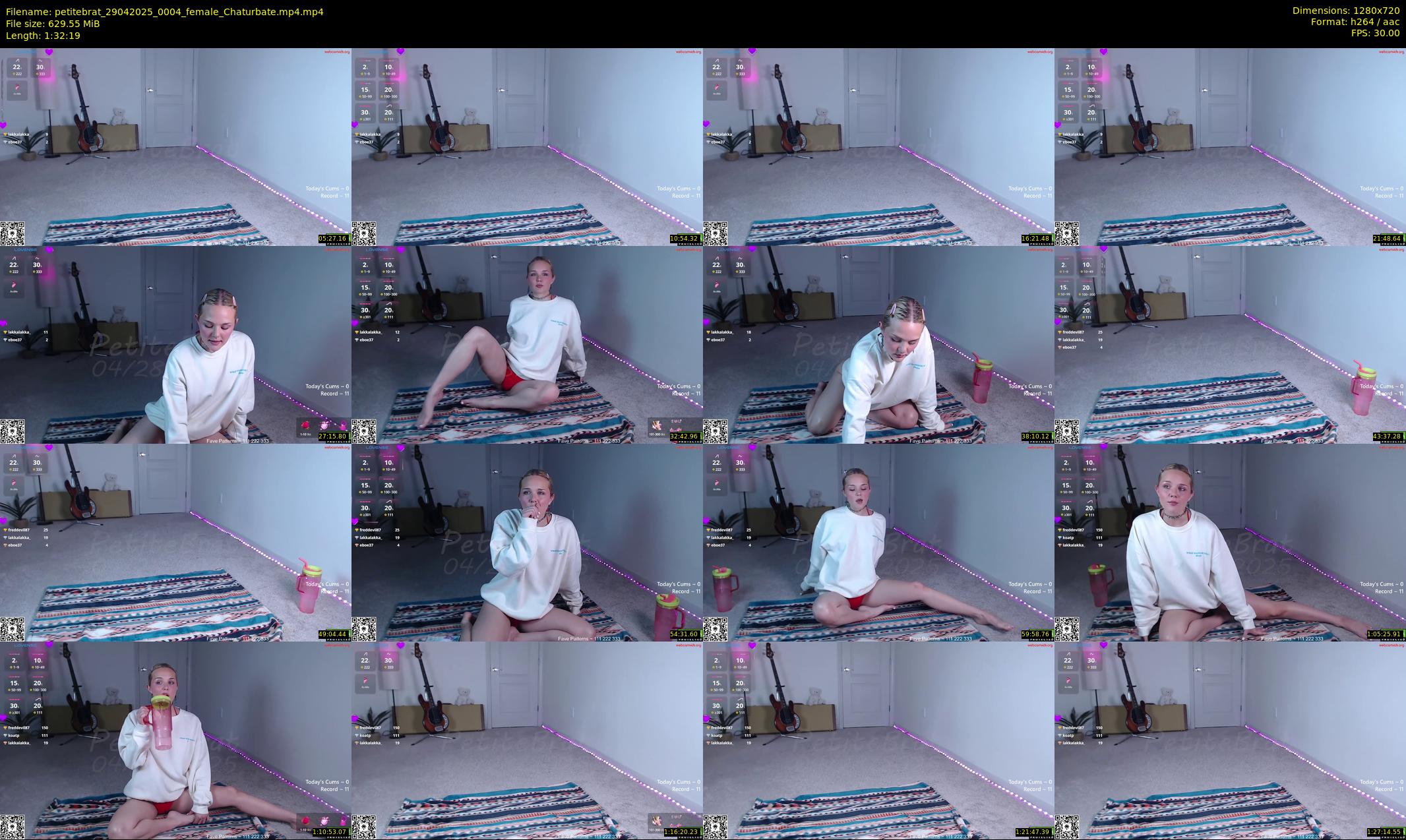 petitebrat — 93 minute Chaturbate female cam show recording, 720p, Apr 29, 2025