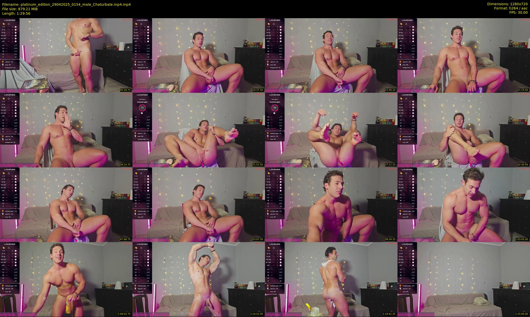 platinum_edition — 90 minute Chaturbate male cam show recording, 720p, Apr 29, 2025