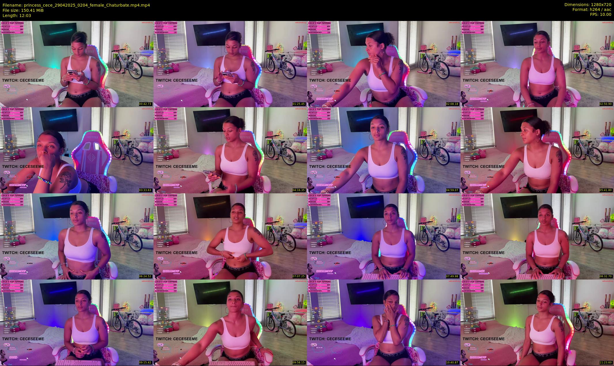 princess_cece — 13 minute Chaturbate female cam show recording, 720p, Apr 29, 2025