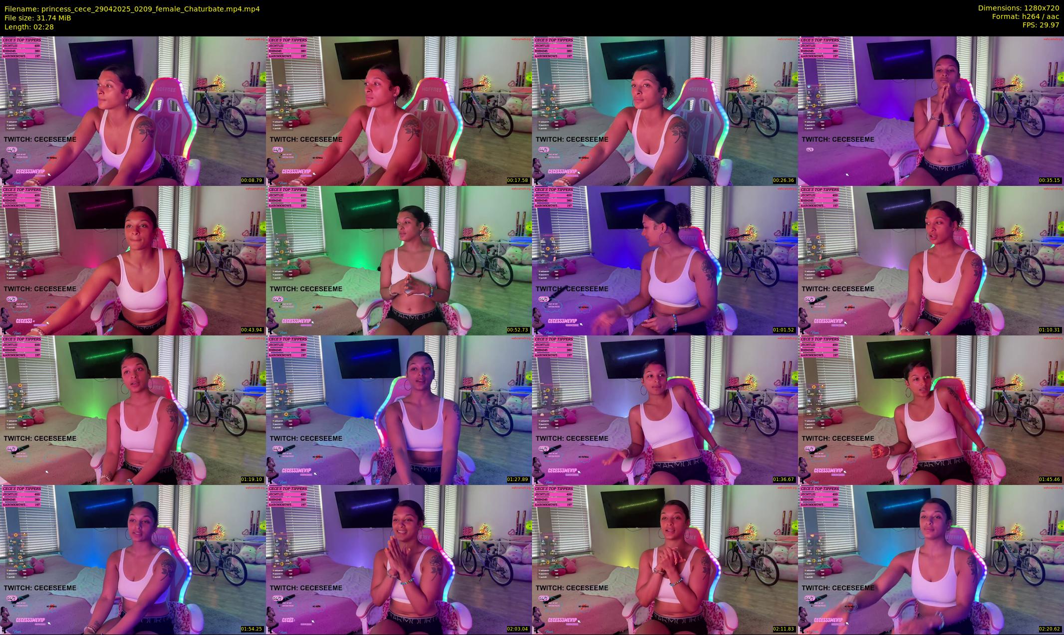princess_cece — 3 minute Chaturbate female cam show recording, 720p, Apr 29, 2025