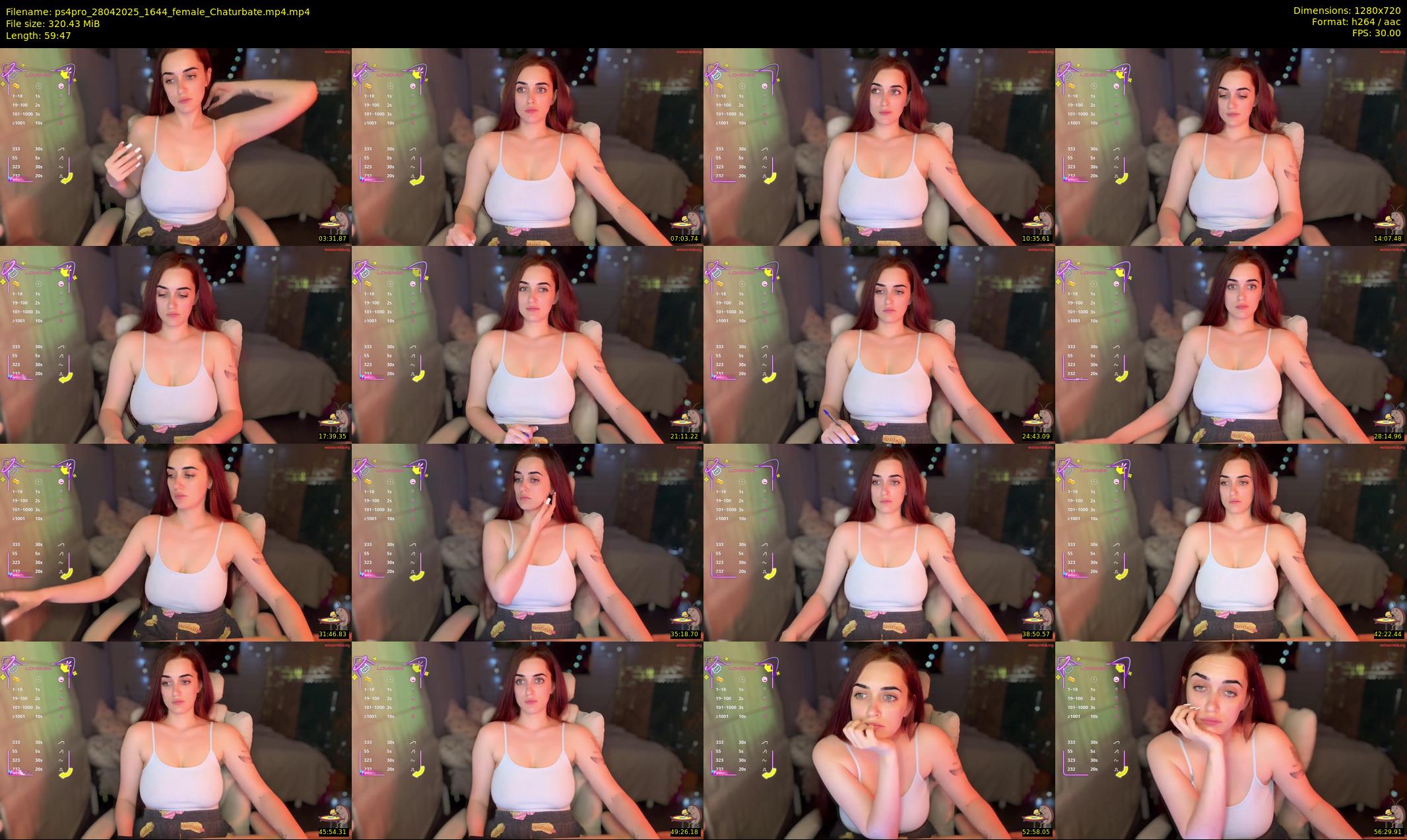 ps4pro — 60 minute Chaturbate female cam show recording, 720p, Apr 28, 2025