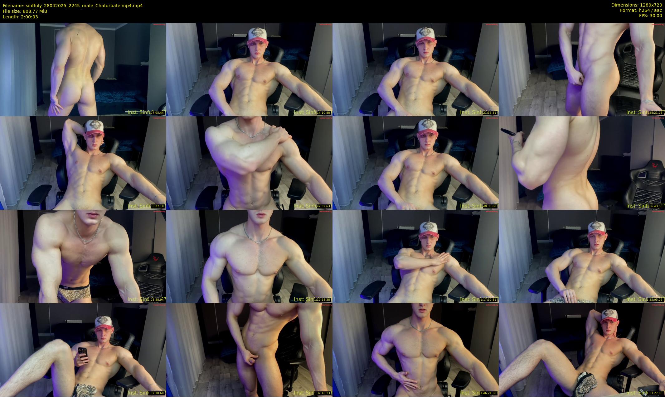 sinffuly — 121 minute Chaturbate male cam show recording, 720p, Apr 28, 2025