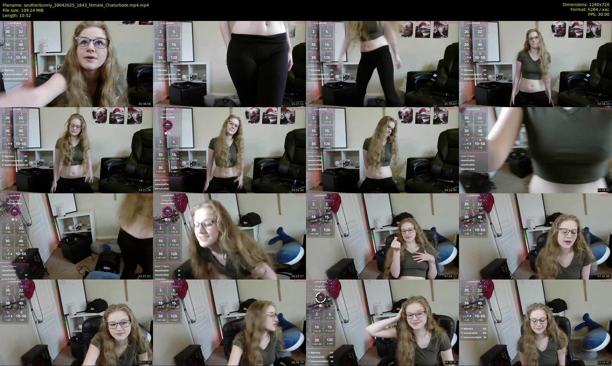 southerbunny — 11 minute Chaturbate female cam show recording, 720p, Apr 28, 2025