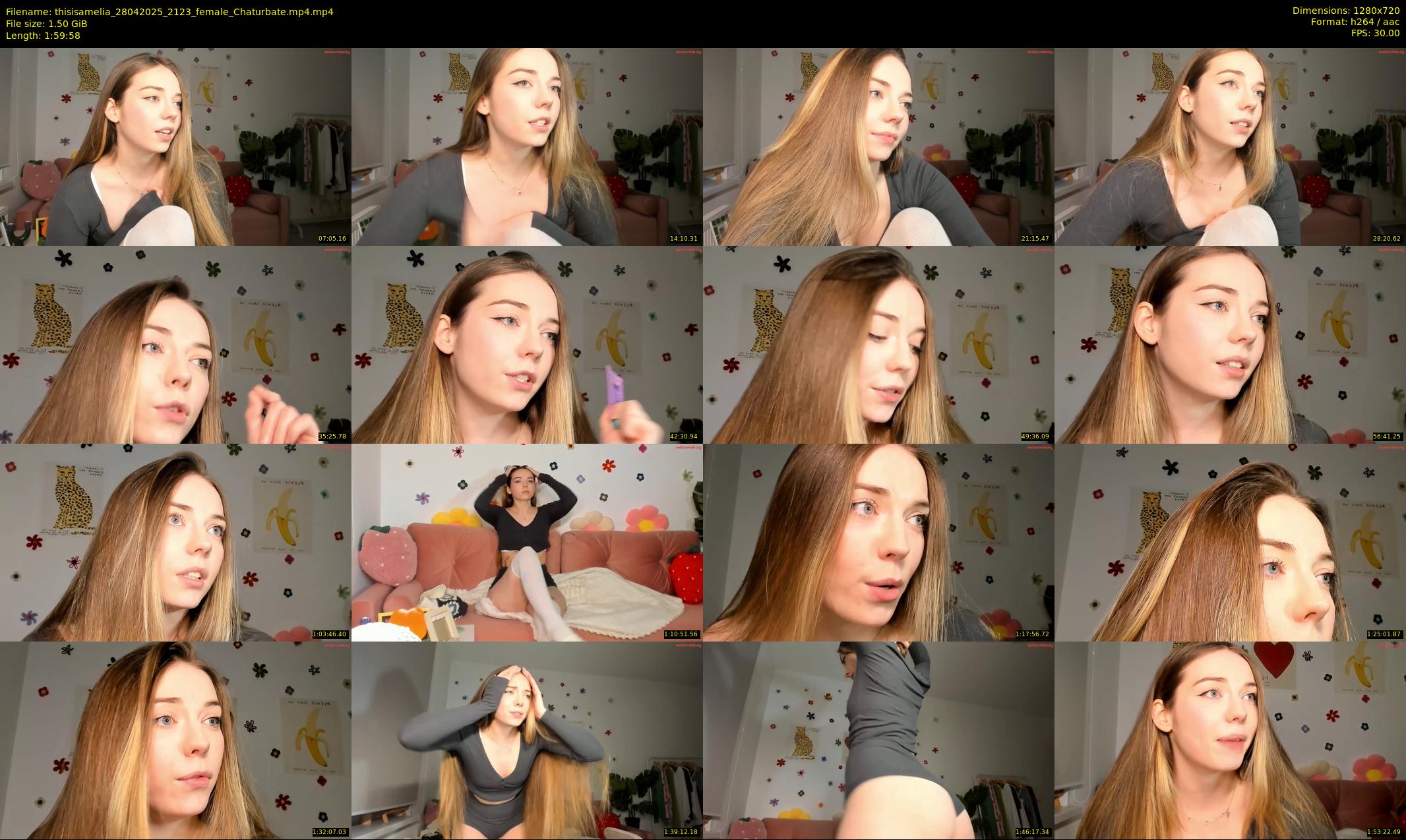 thisisamelia — 120 minute Chaturbate female cam show recording, 720p, Apr 28, 2025
