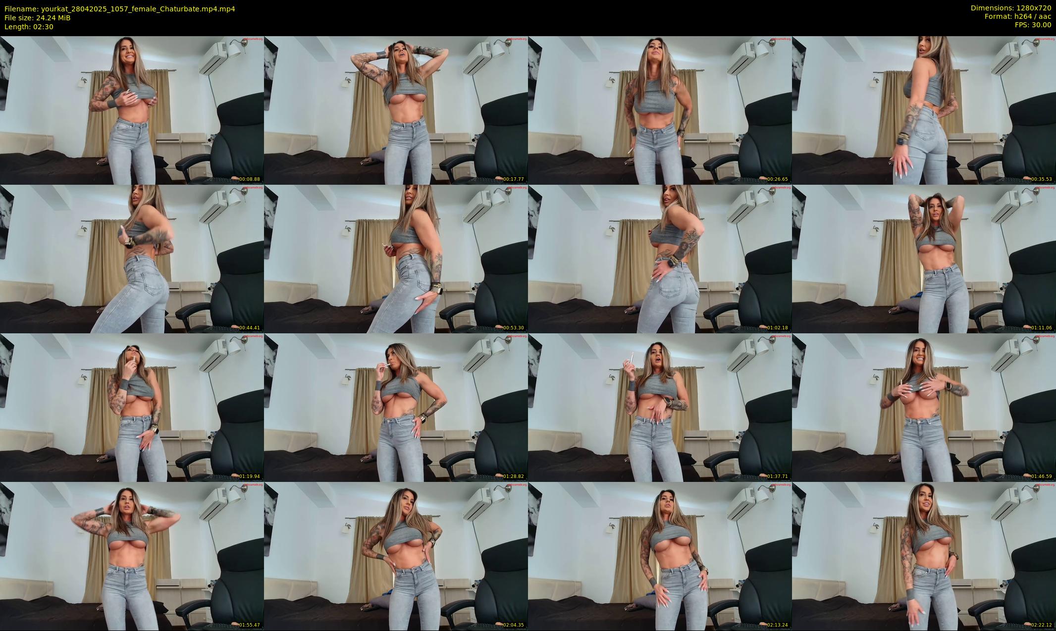 yourkat — 3 minute Chaturbate female cam show recording, 720p, Apr 28, 2025