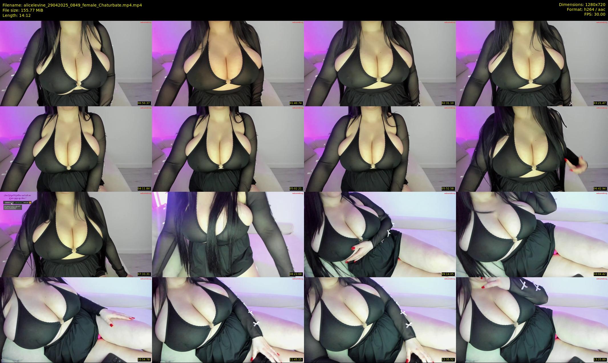 alicelevine — 15 minute Chaturbate female cam show recording, 720p, Apr 29, 2025