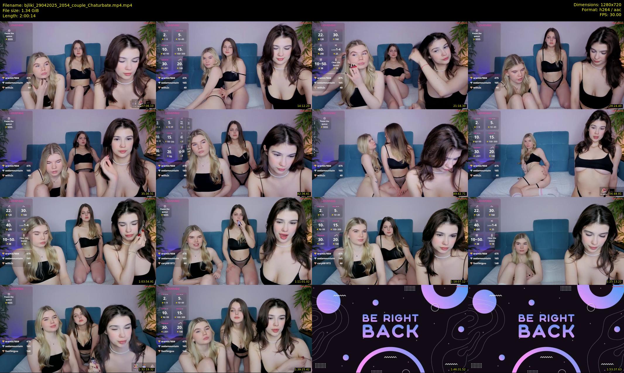 bjliki — 121 minute Chaturbate couple cam show recording, 720p, Apr 29, 2025