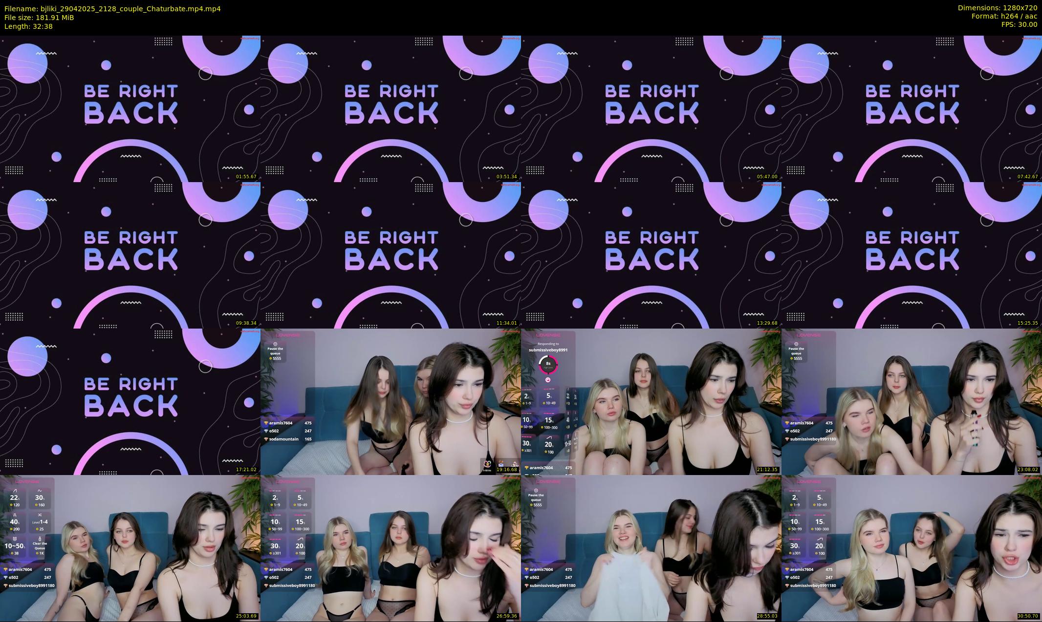bjliki — 33 minute Chaturbate couple cam show recording, 720p, Apr 29, 2025