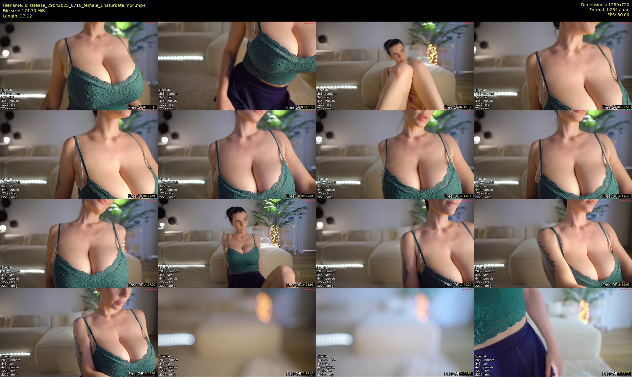 blisstease — 28 minute Chaturbate female cam show recording, 720p, Apr 29, 2025