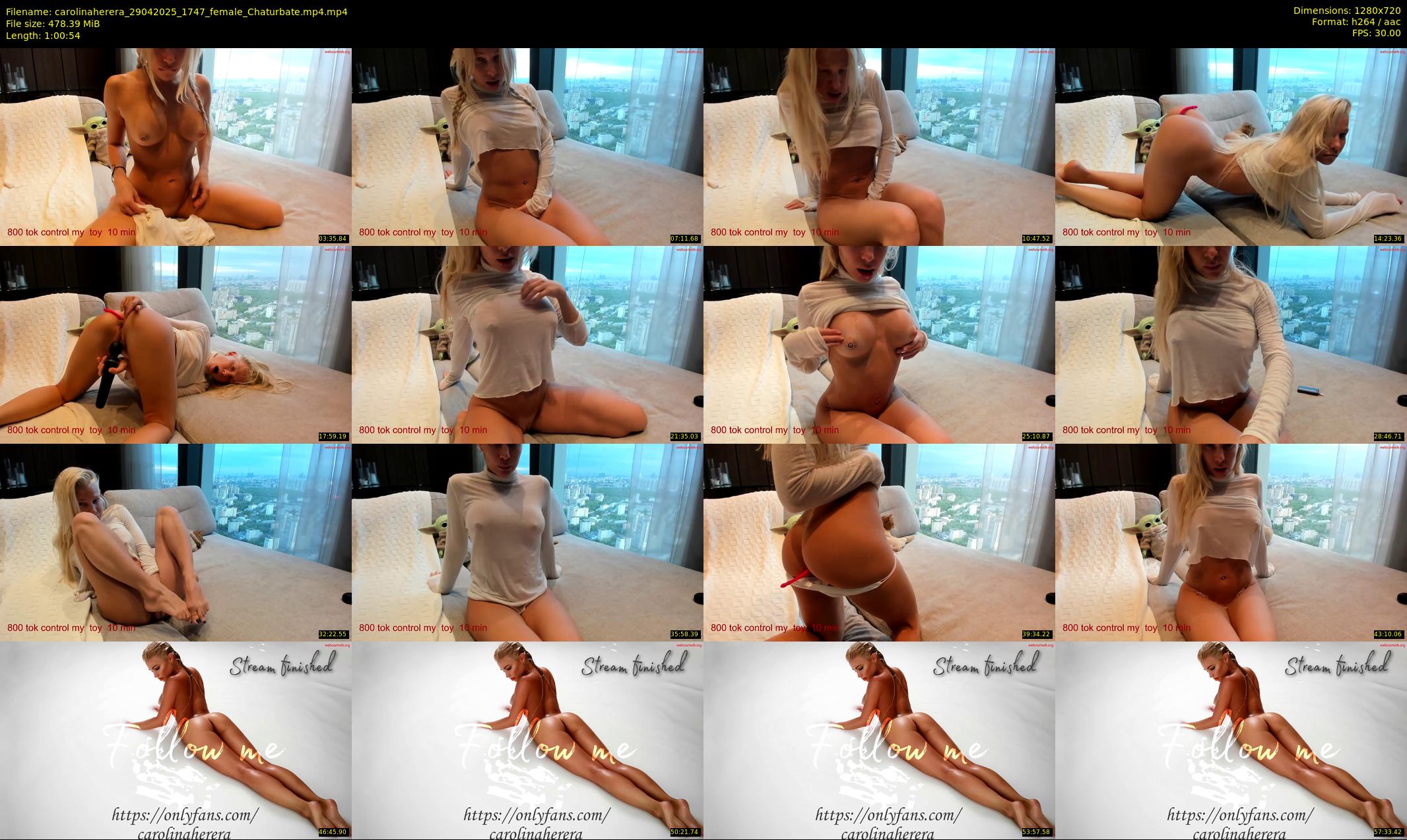 carolinaherera — 61 minute Chaturbate female cam show recording, 720p, Apr 29, 2025
