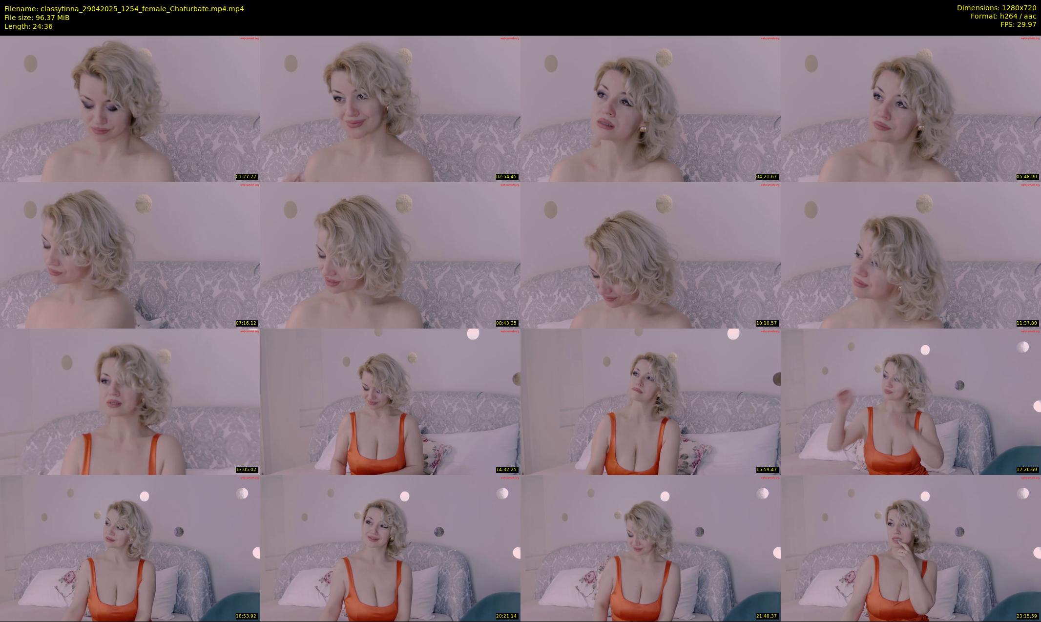 classytinna — 25 minute Chaturbate female cam show recording, 720p, Apr 29, 2025