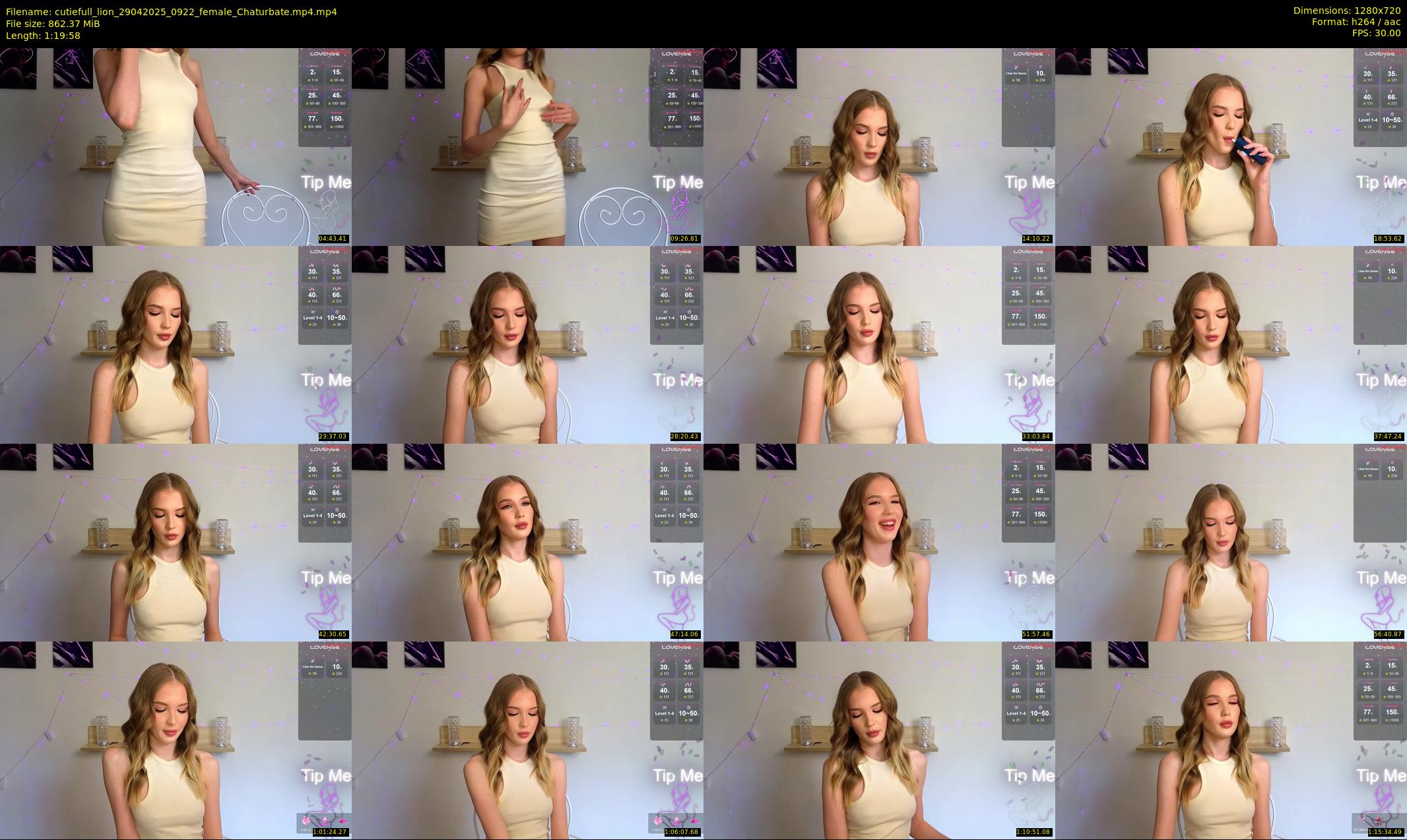 cutiefull_lion — 80 minute Chaturbate female cam show recording, 720p, Apr 29, 2025