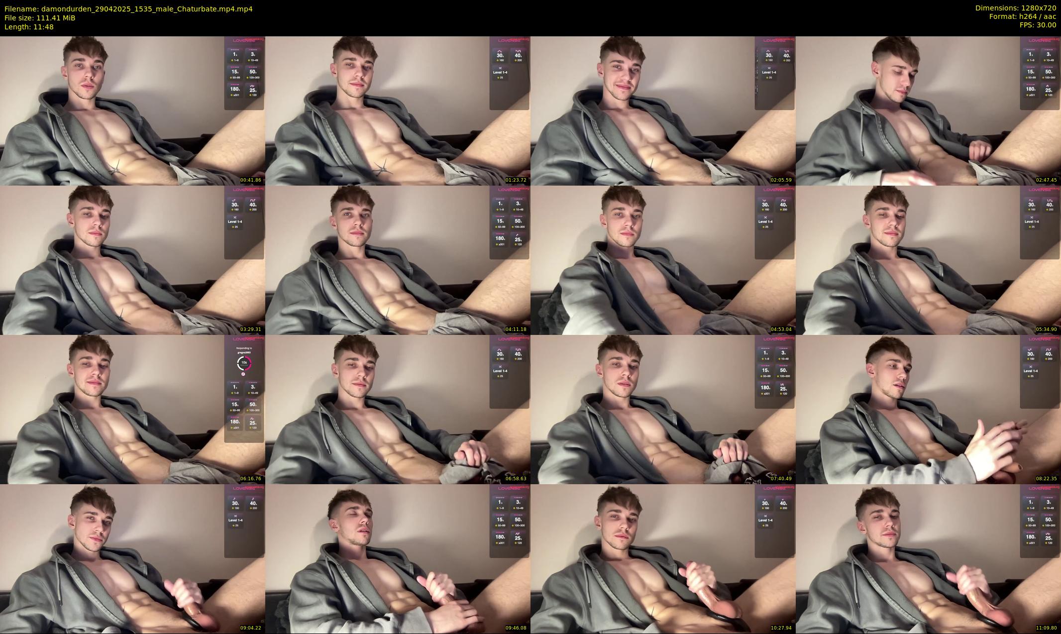 damondurden — 12 minute Chaturbate male cam show recording, 720p, Apr 29, 2025