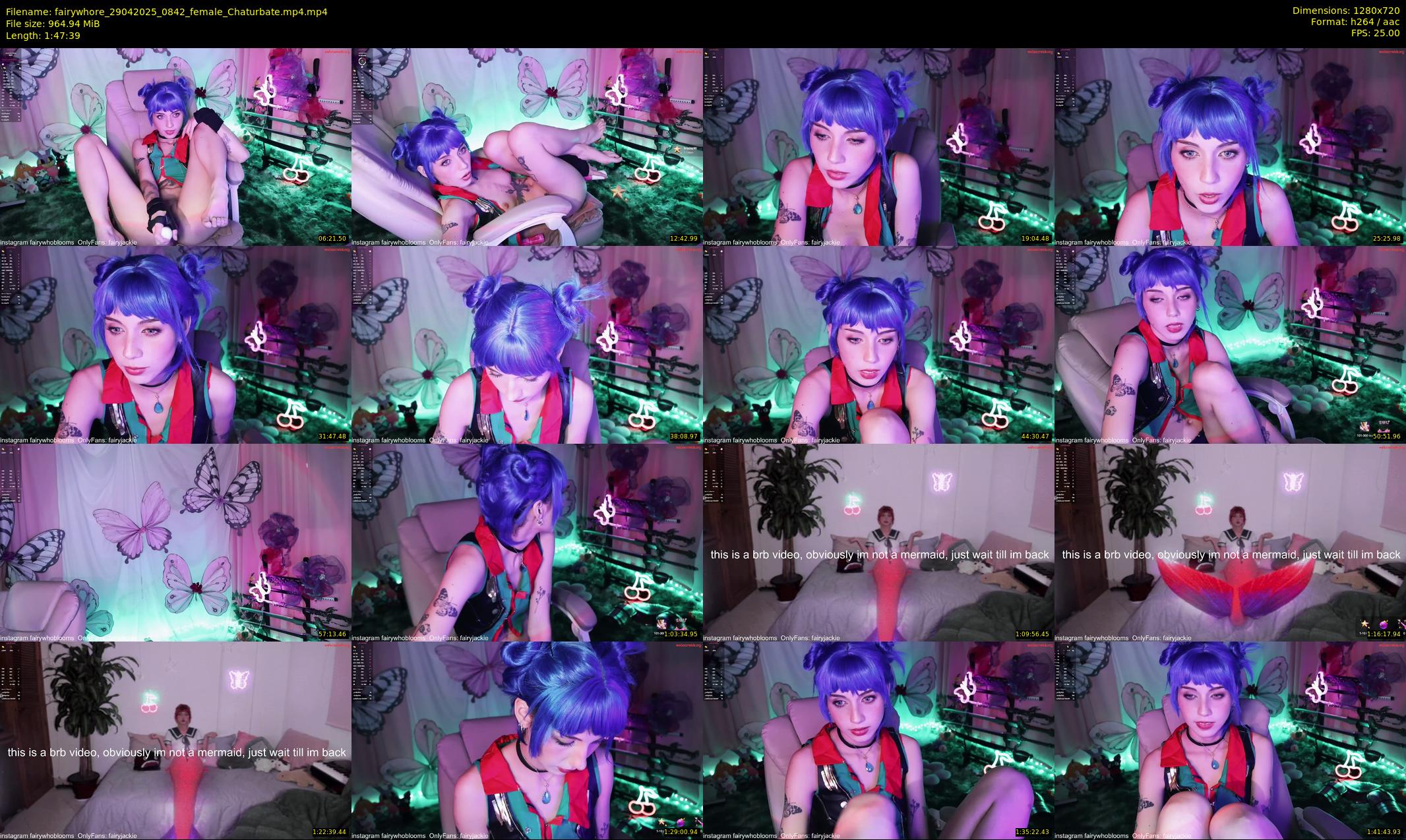 fairywhore — 108 minute Chaturbate female cam show recording, 720p, Apr 29, 2025