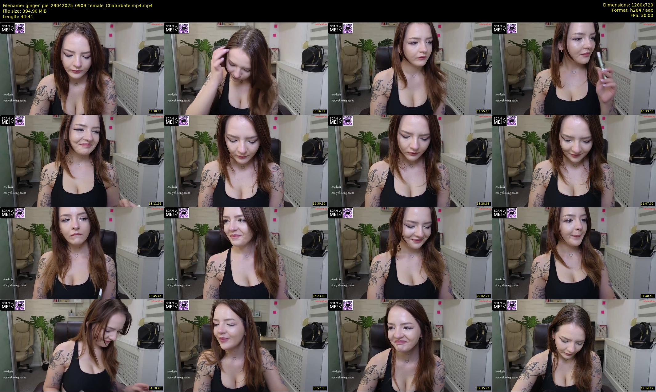 ginger_pie — 45 minute Chaturbate female cam show recording, 720p, Apr 29, 2025