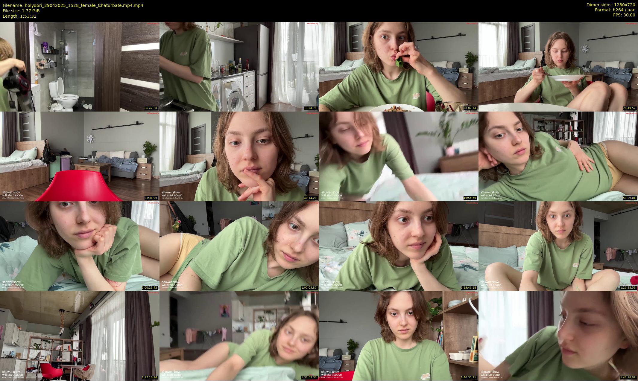 holydori — 114 minute Chaturbate female cam show recording, 720p, Apr 29, 2025