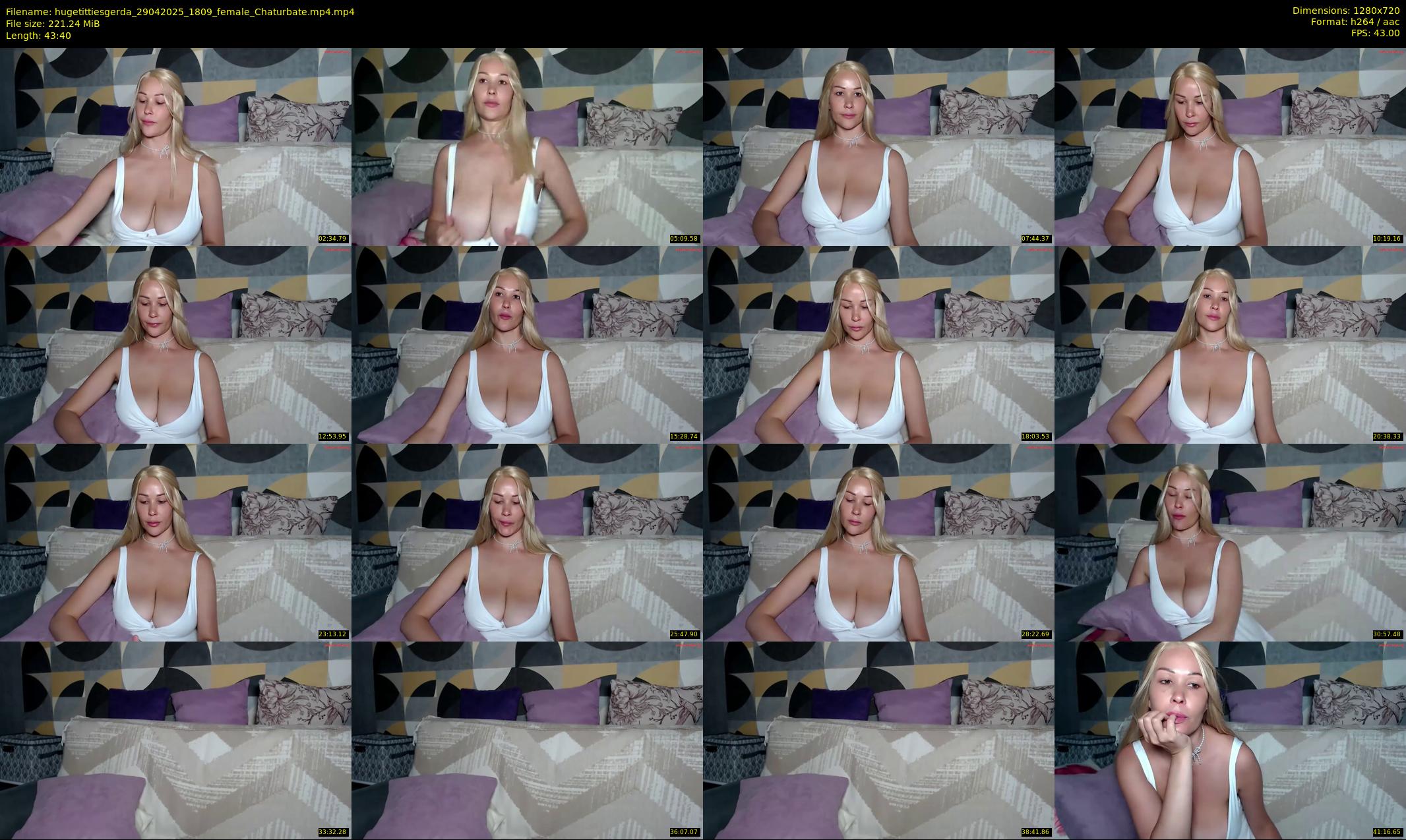 hugetittiesgerda — 44 minute Chaturbate female cam show recording, 720p, Apr 29, 2025