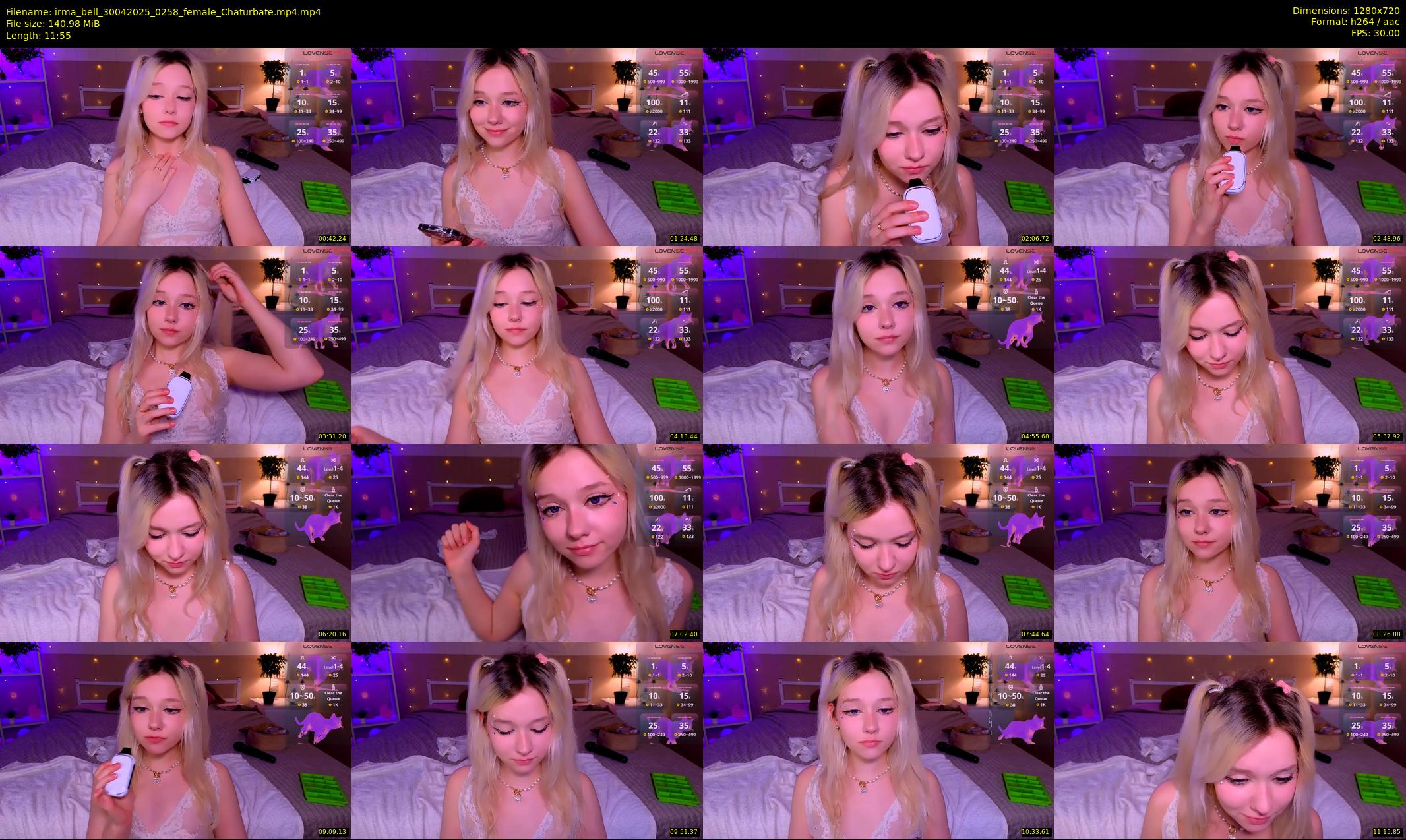 irma_bell — 12 minute Chaturbate female cam show recording, 720p, Apr 30, 2025