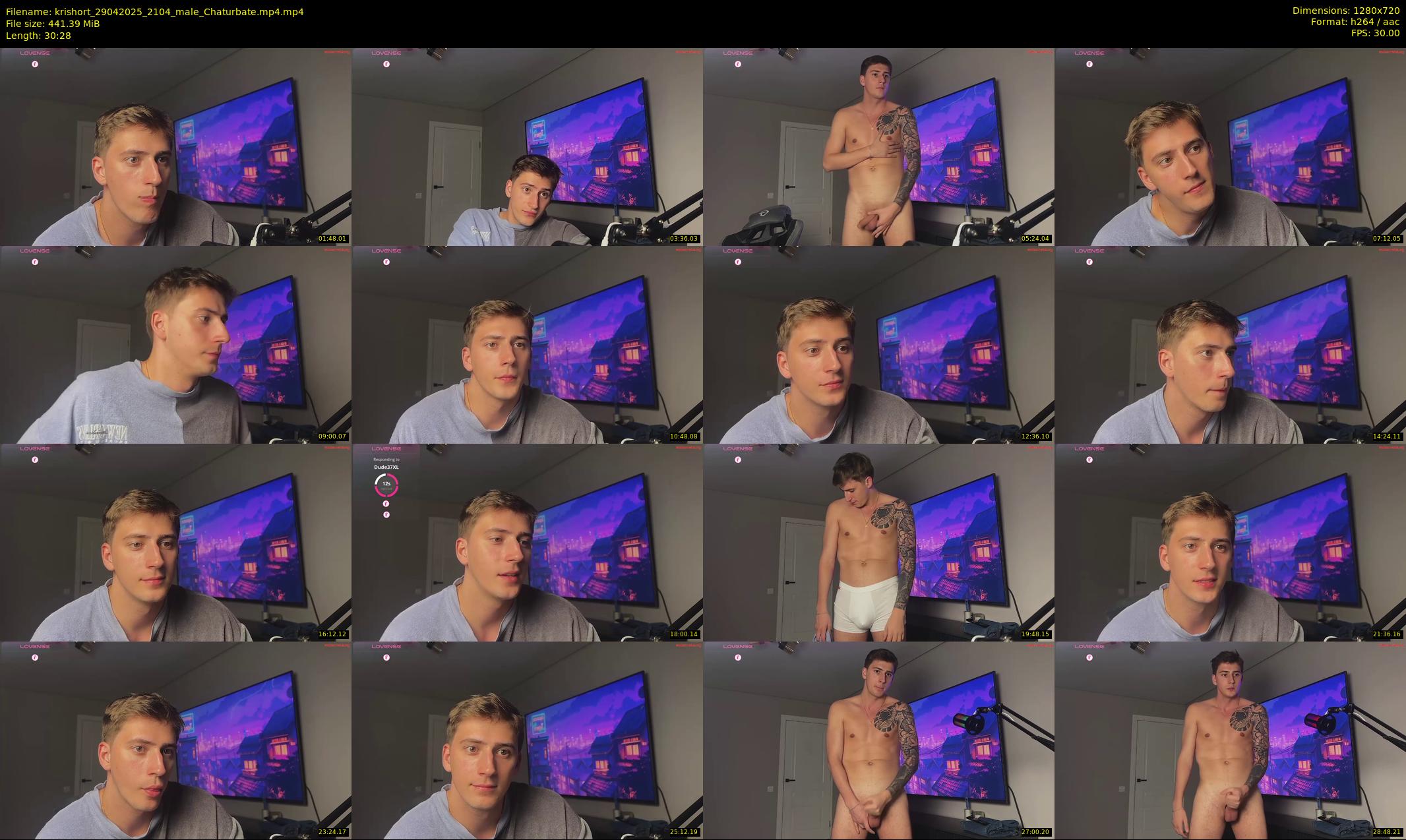 krishort — 31 minute Chaturbate male cam show recording, 720p, Apr 29, 2025
