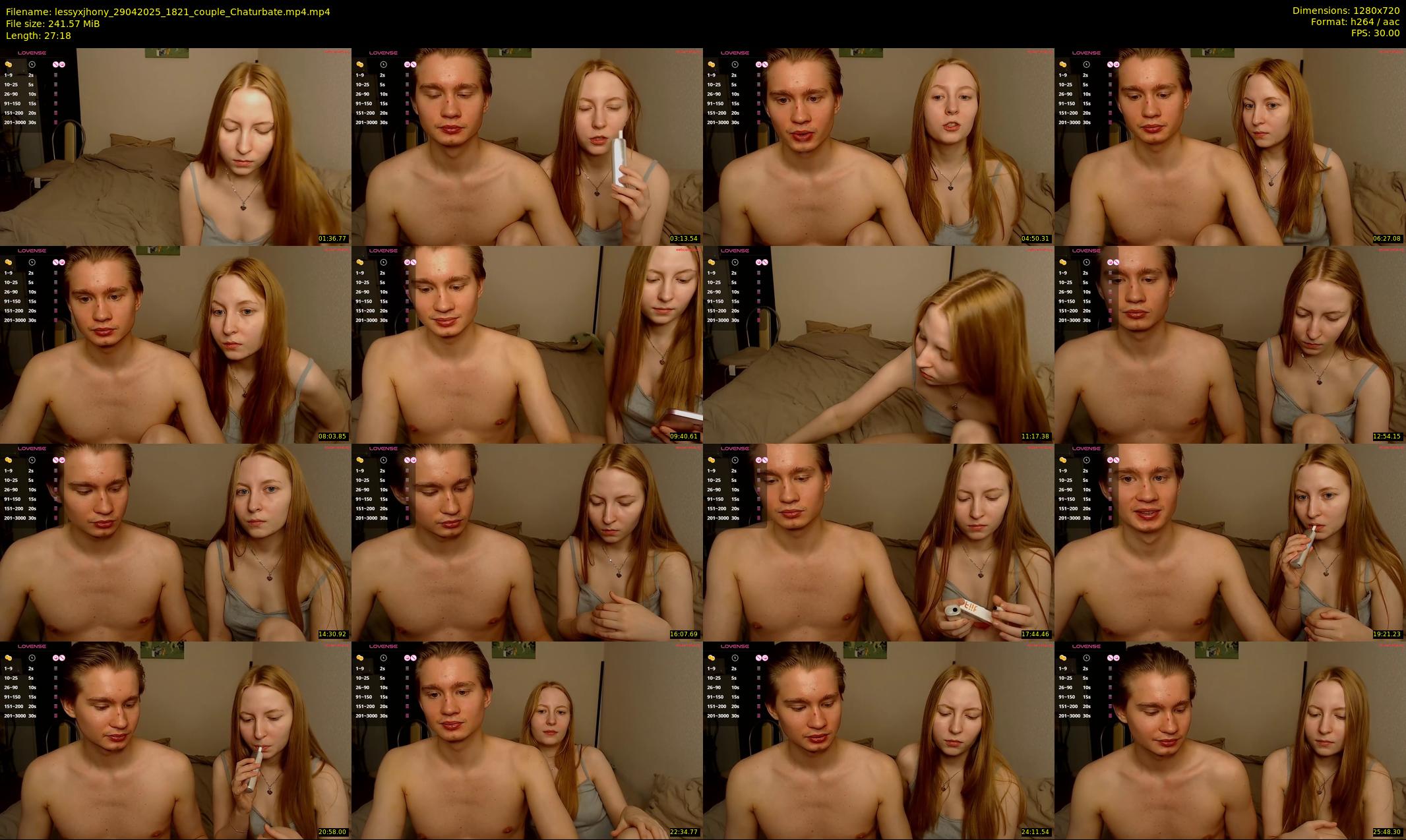 lessyxjhony — 28 minute Chaturbate couple cam show recording, 720p, Apr 29, 2025