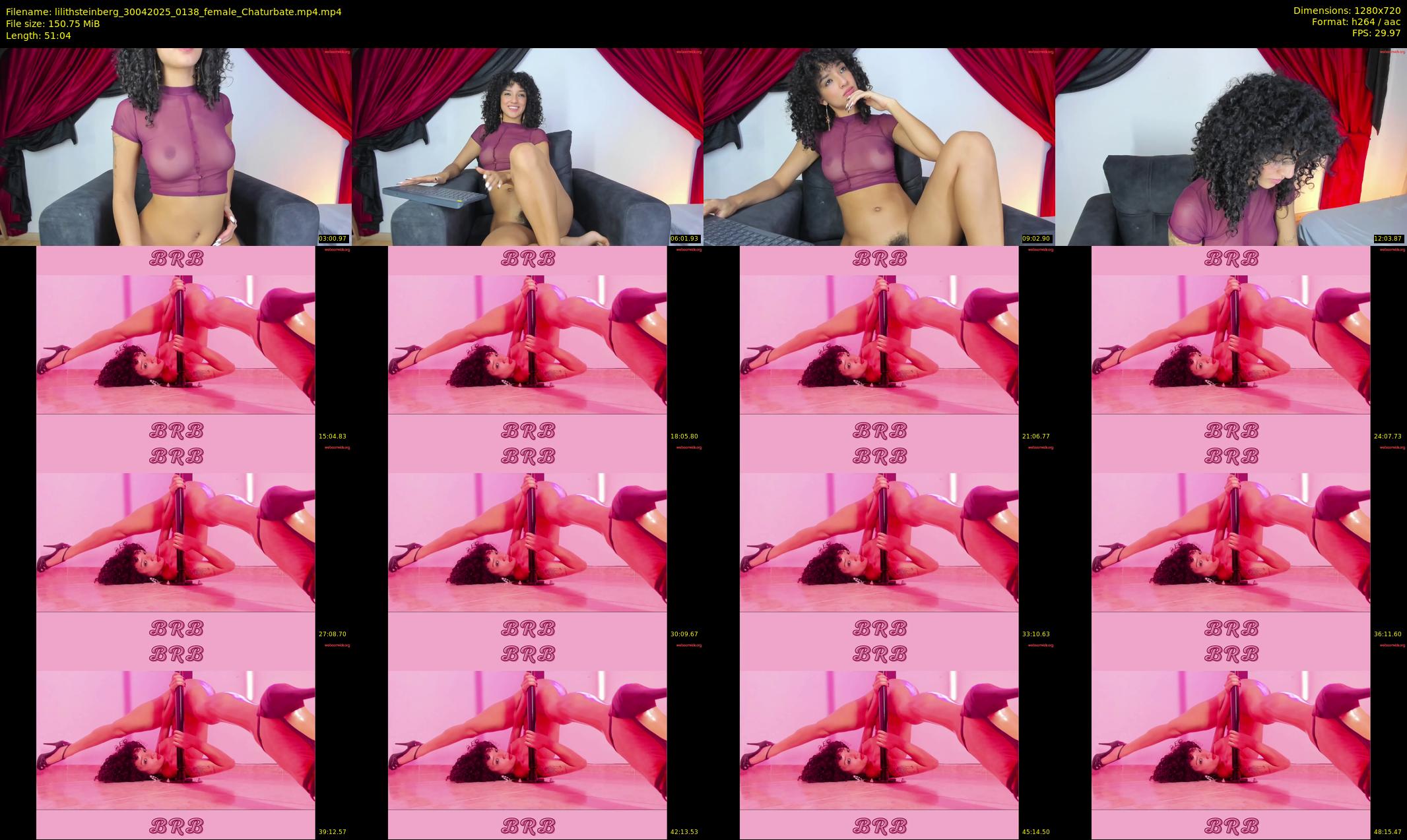 lilithsteinberg — 52 minute Chaturbate female cam show recording, 720p, Apr 30, 2025