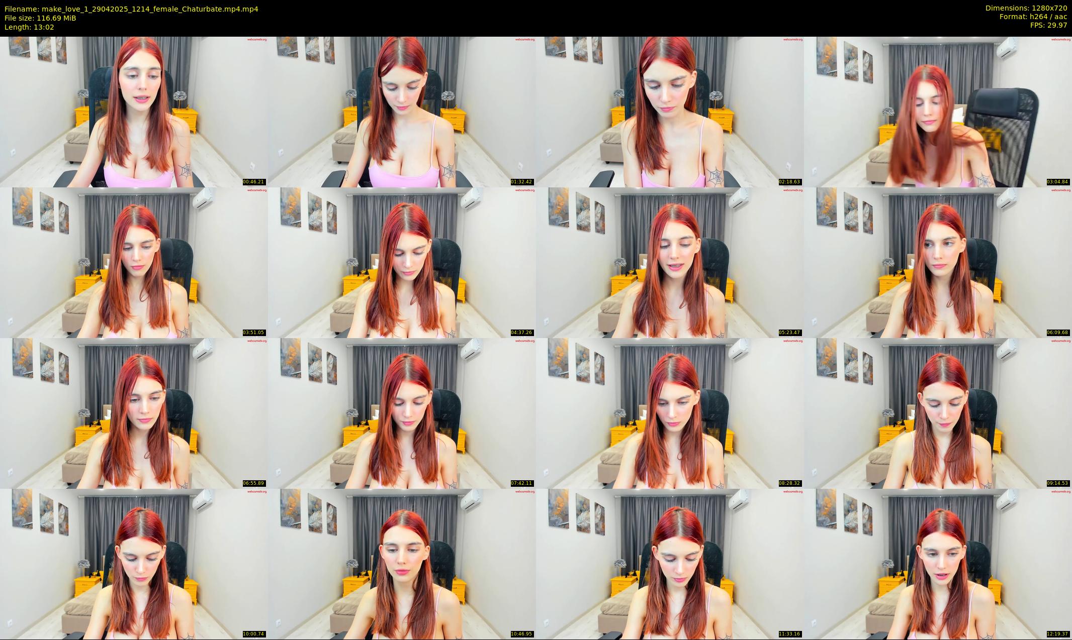 make_love_1 — 14 minute Chaturbate female cam show recording, 720p, Apr 29, 2025