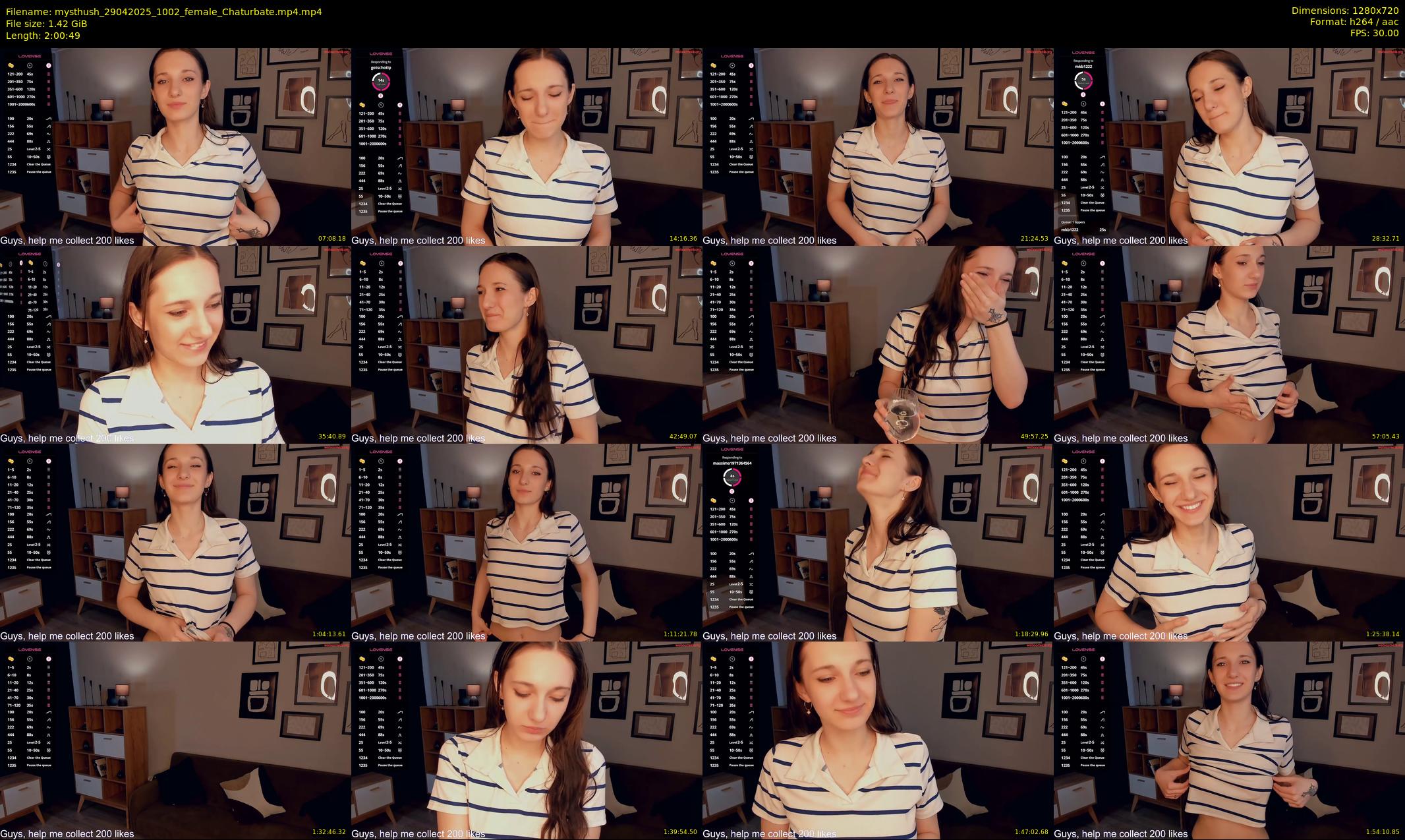 mysthush — 121 minute Chaturbate female cam show recording, 720p, Apr 29, 2025