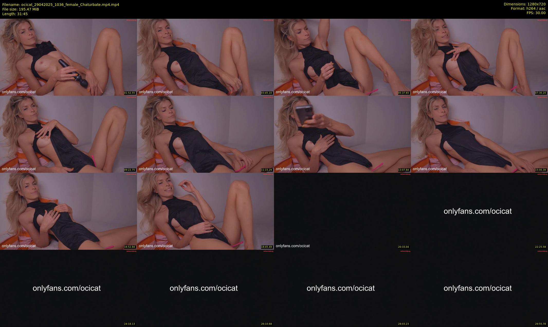 ocicat — 32 minute Chaturbate female cam show recording, 720p, Apr 29, 2025