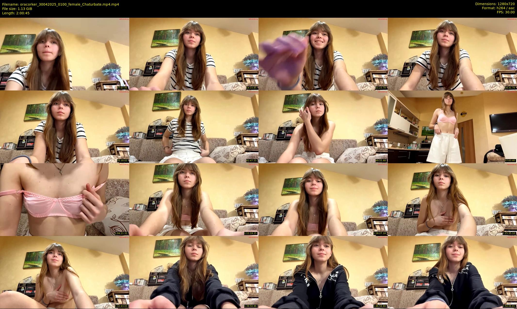 oracorker — 121 minute Chaturbate female cam show recording, 720p, Apr 30, 2025