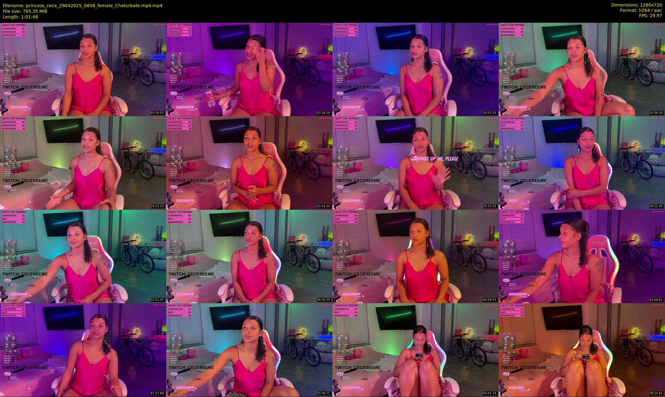 princess_cece — 62 minute Chaturbate female cam show recording, 720p, Apr 29, 2025